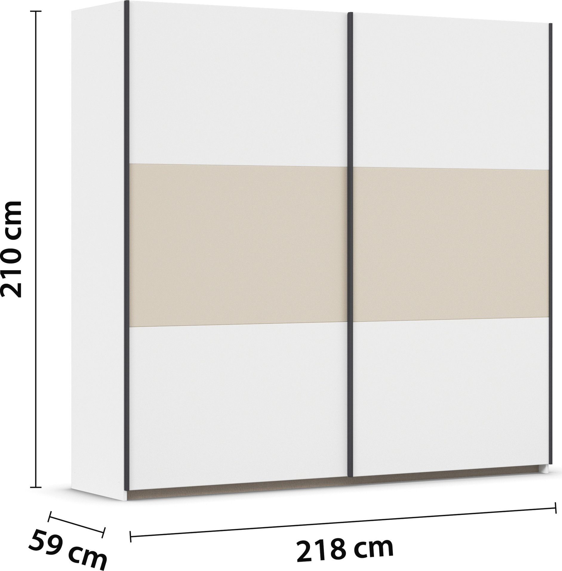 rauch Zweefdeurkast Kledingkast kast garderobe garderobekast waskast NEO met een royale opbergruimte en vele verschillende kleurencombinaties