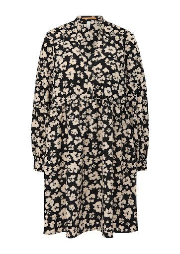 Q/S designed by Gedessineerde jurk met staand kraagje