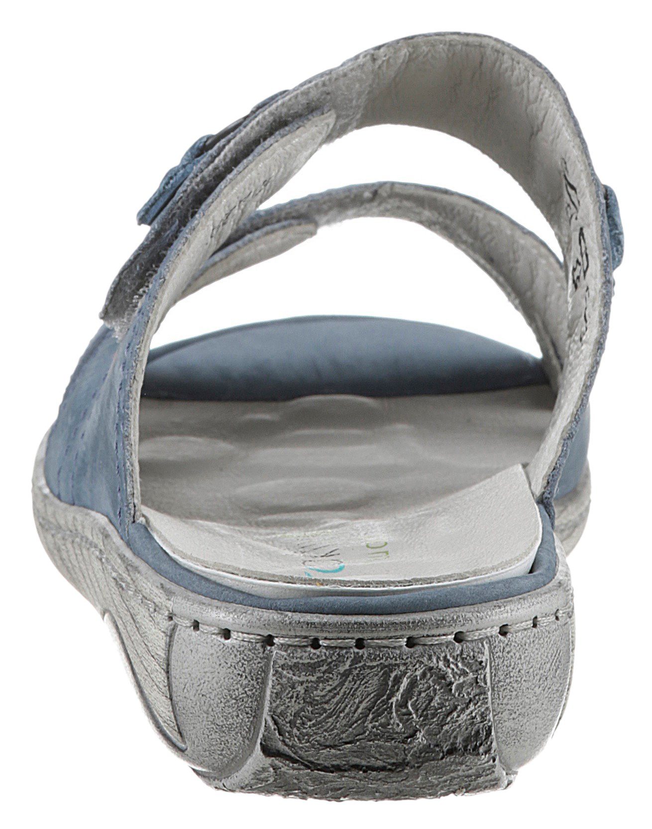 Waldläufer Slippers Garda , sleehak, zomerschoen, pantoffels met juwelenapplicatie, wijdte g