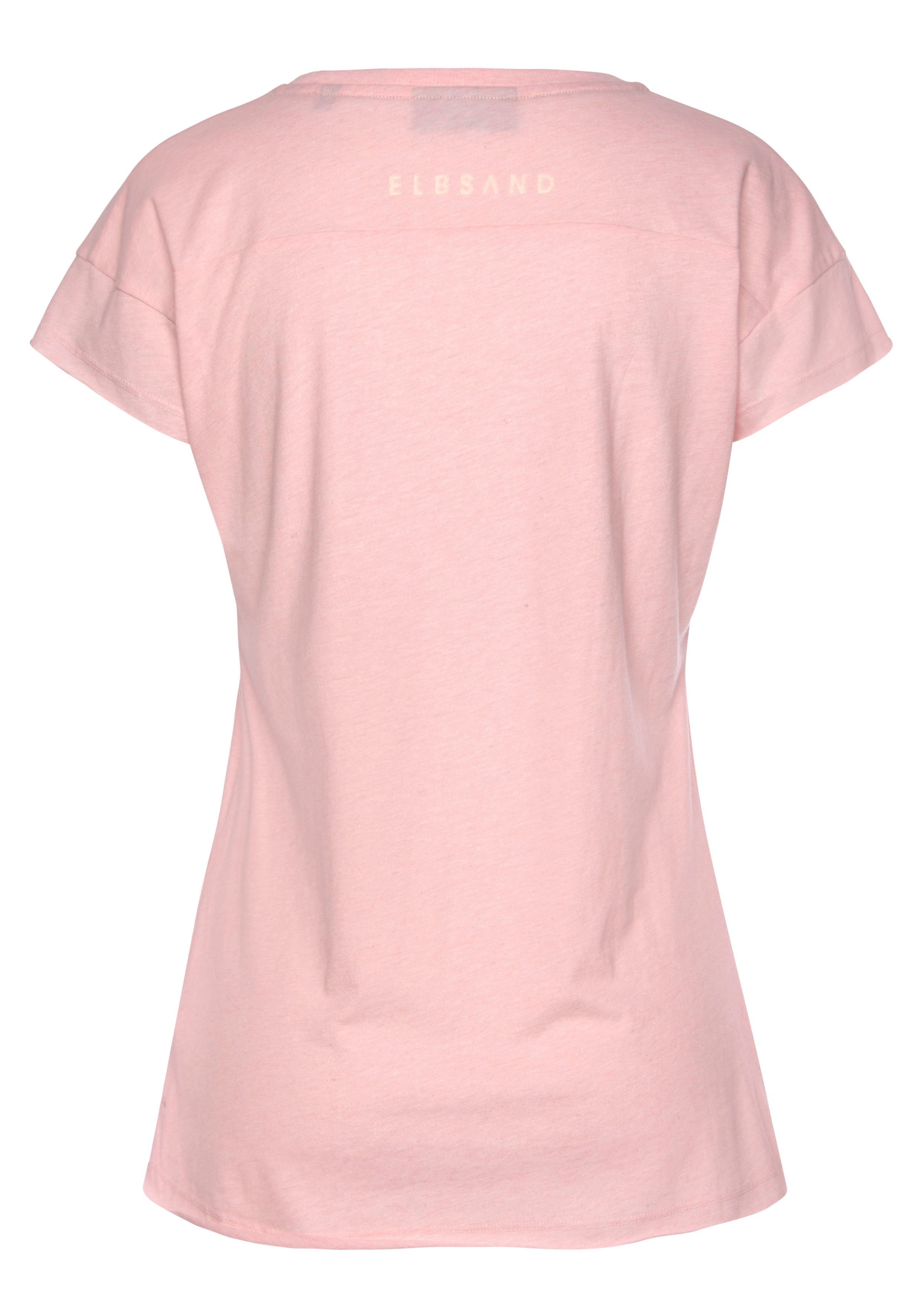 Elbsand T-shirt Ranva met logoprint shirt met korte mouwen van katoenmix sportief