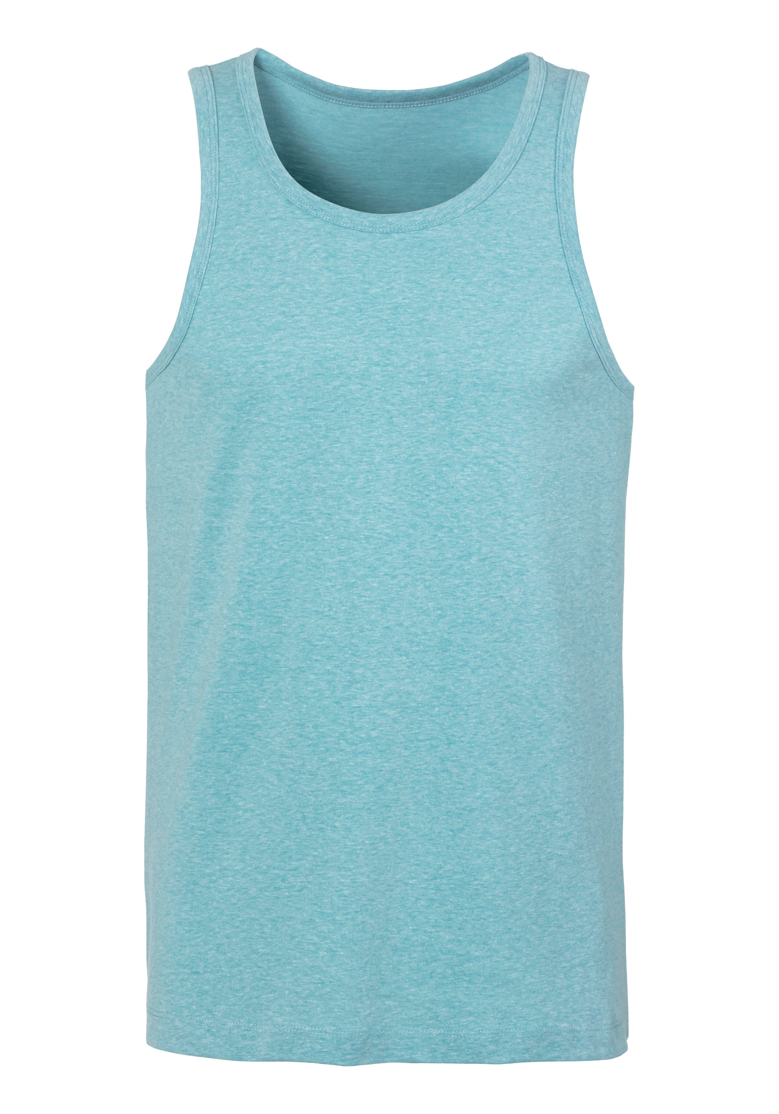 John Devin Tanktop in mooie mêlee-look (set, 2-delig, 2)