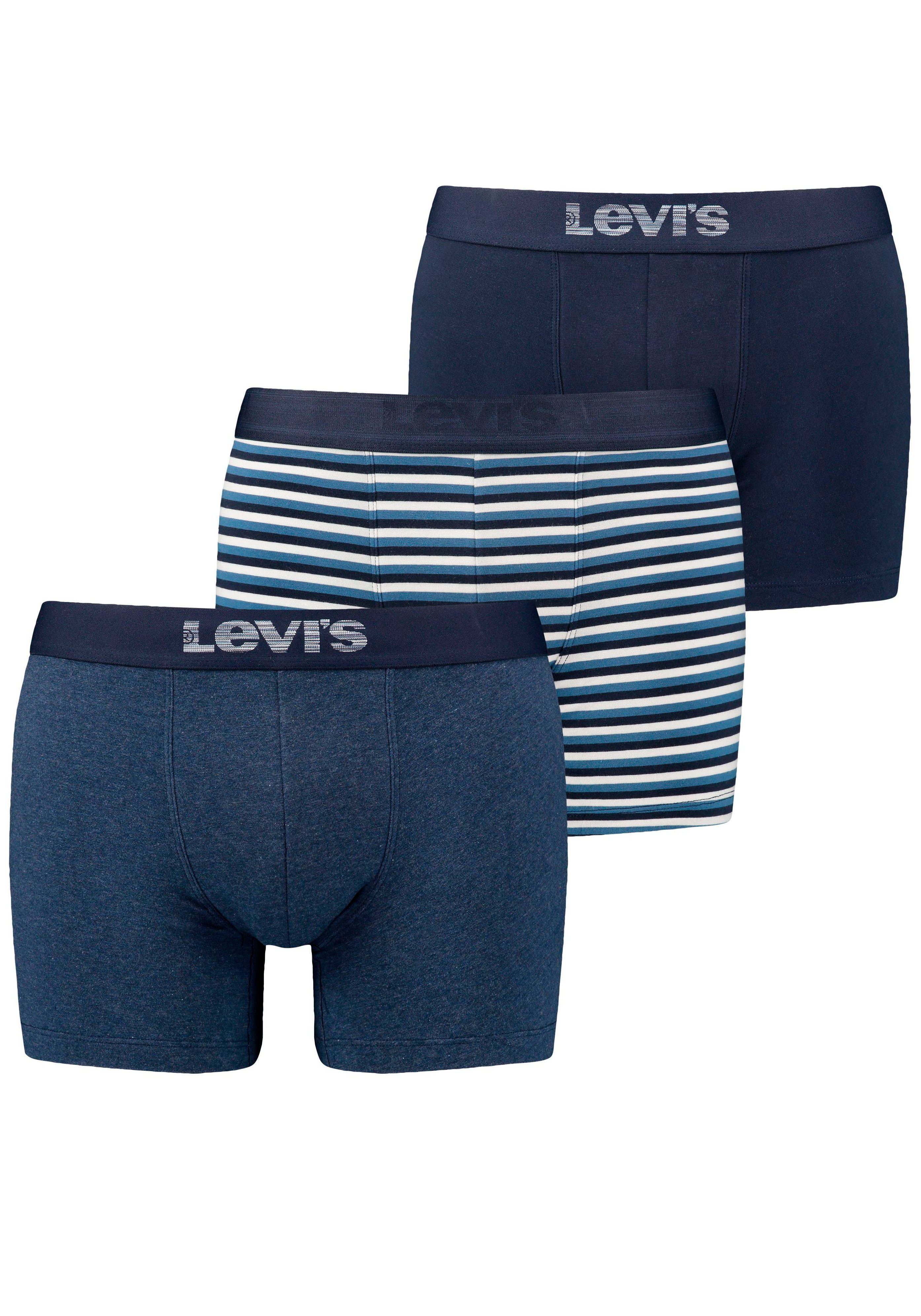 Levi's Boxershort met brede logoband (Set van 3) heren boxershorts maat S blauw
