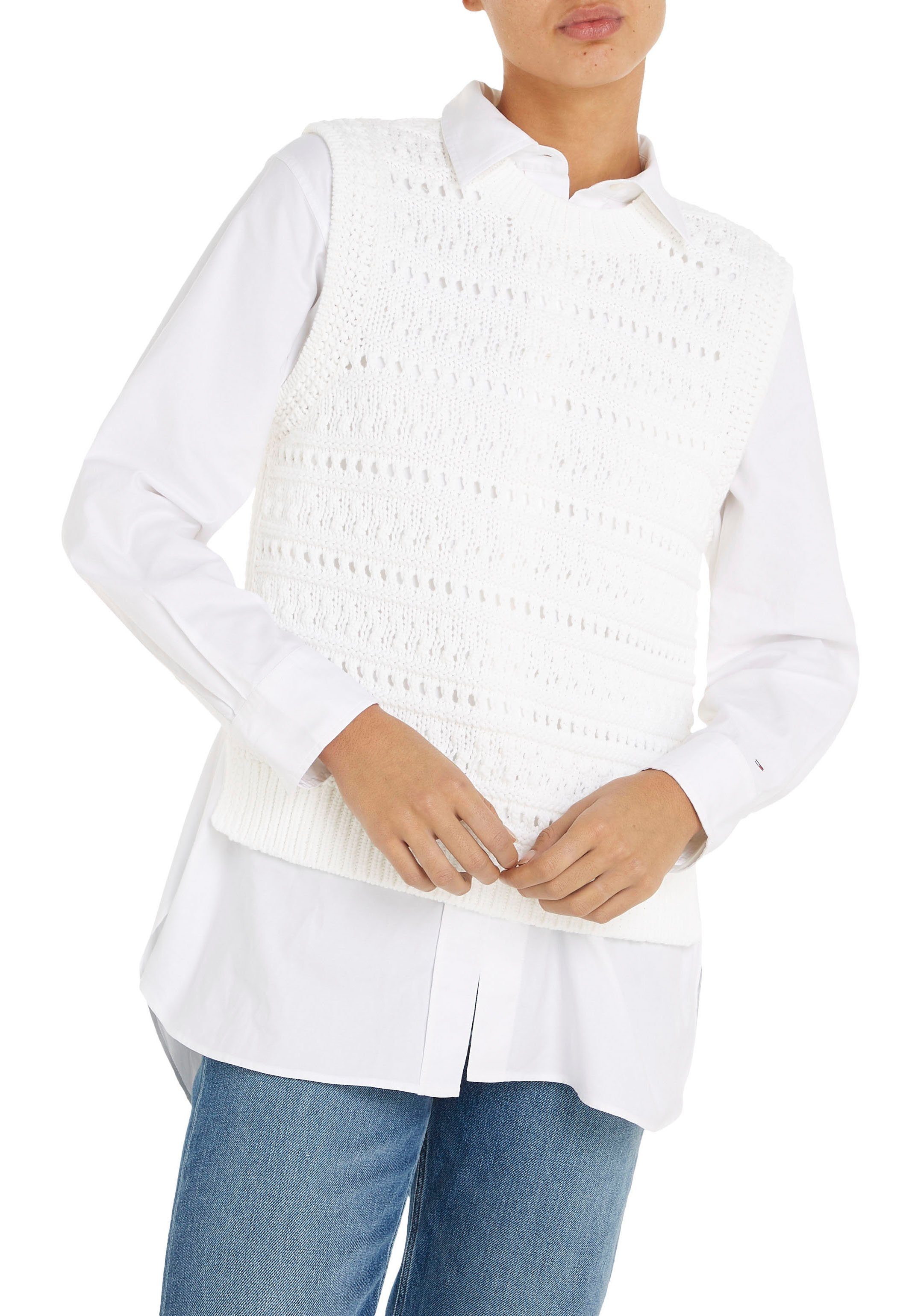 Tommy Hilfiger Slip-over CROCHET C-NK SWEATER VEST