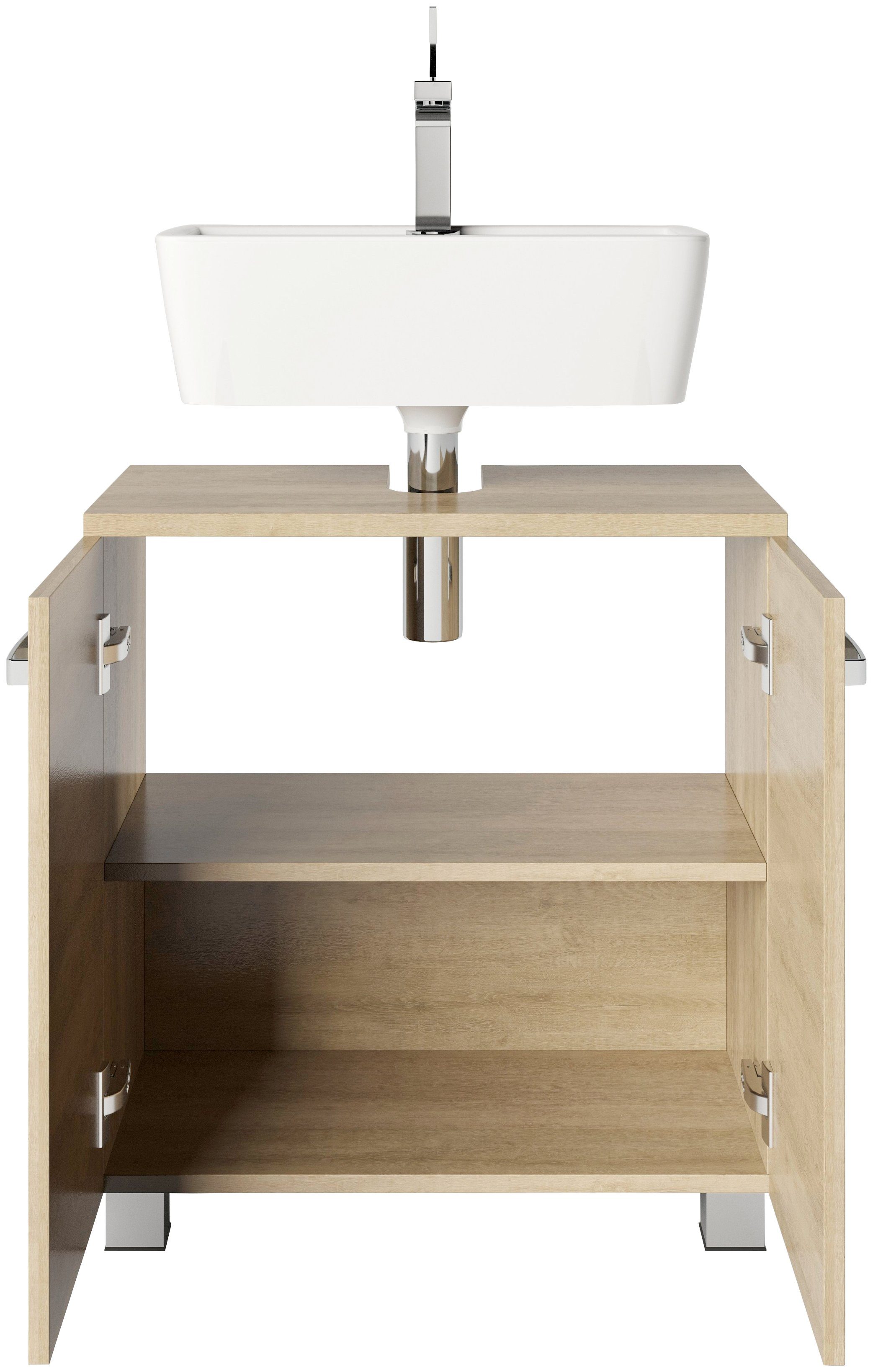 welltime Wastafelonderkast Cosmo Bxdxh: ca. 60x32,5x63,5 cm, 2 vakken