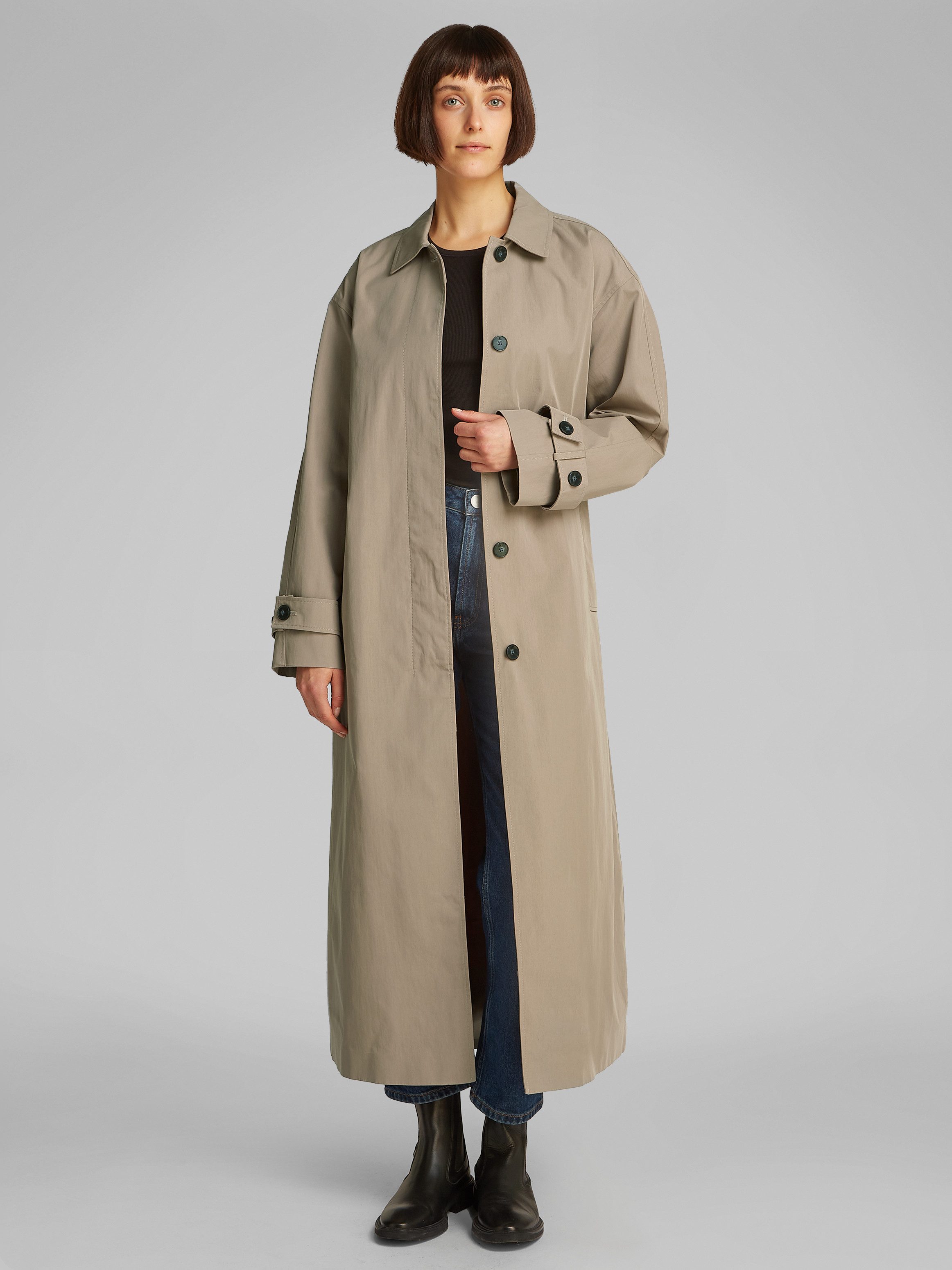Calvin Klein Trenchcoat TRENCH COAT met steekzakken, met logopatch