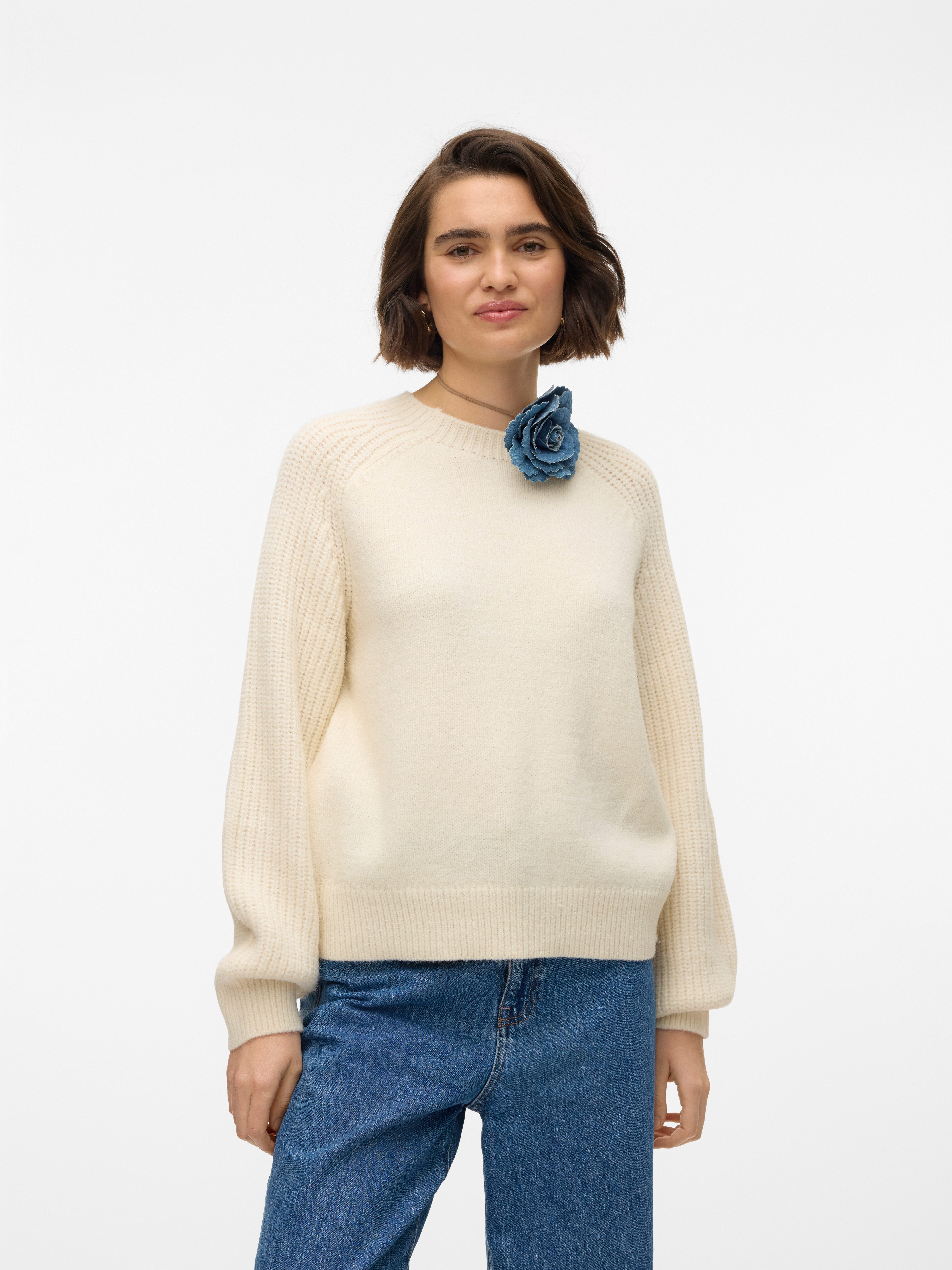 Vero Moda Trui met ronde hals VMENYA LS O-NECK PULLOVER BOO