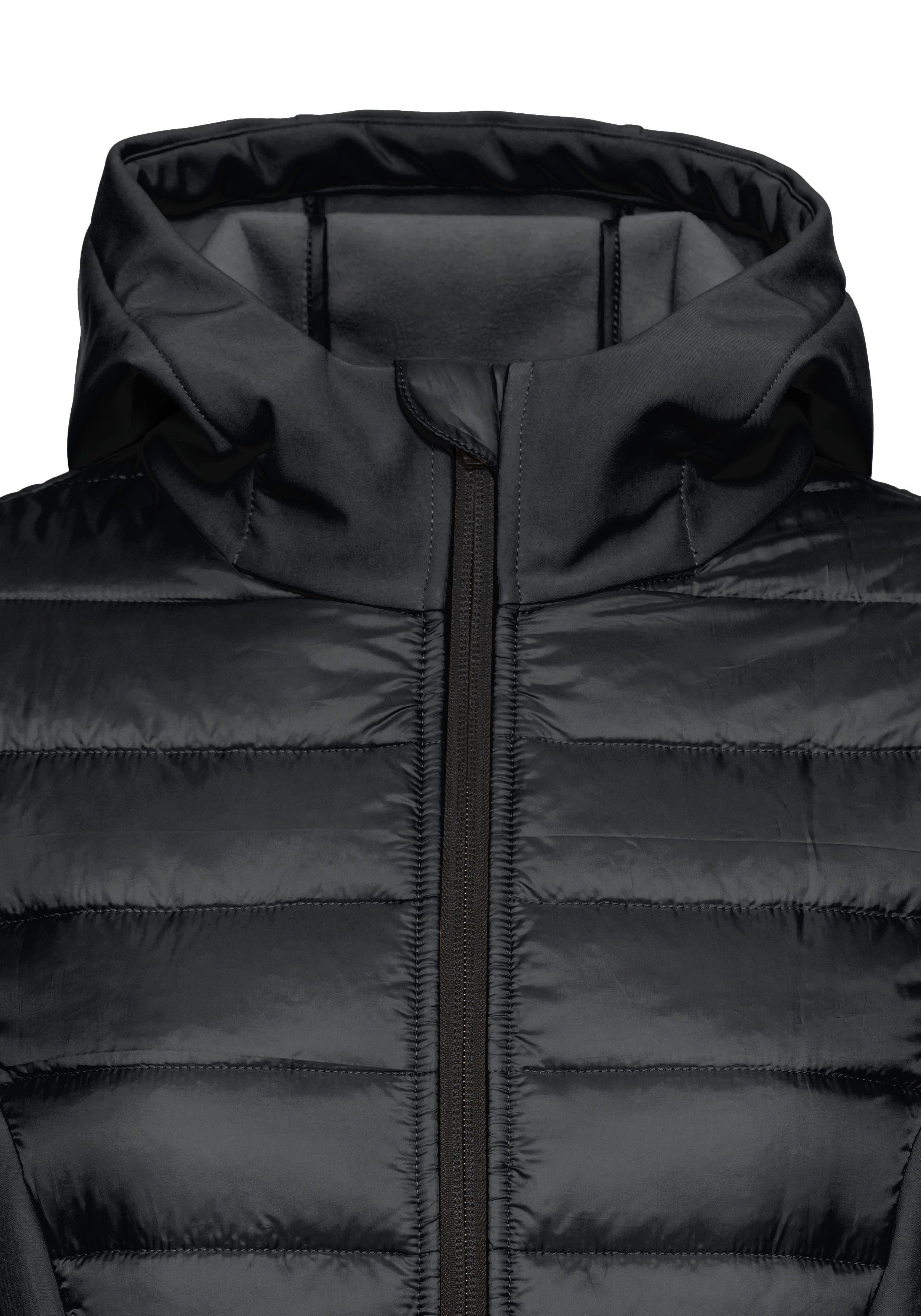 vivance active Gewatteerde jas met mouwen en inzetstukken van softshell-materiaal