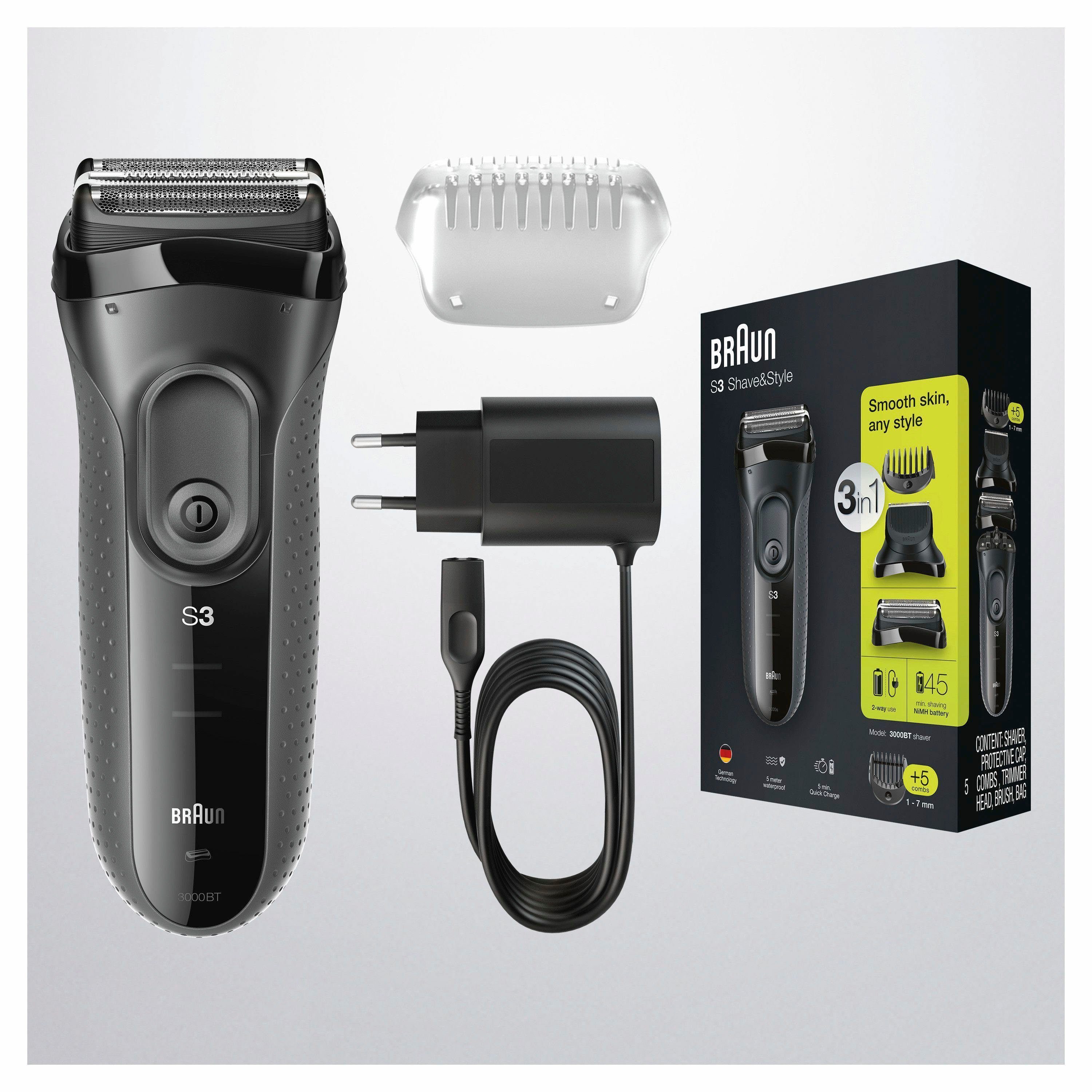 Braun Elektrisch scheerapparaat Series 3 Shave&Style 3000BT