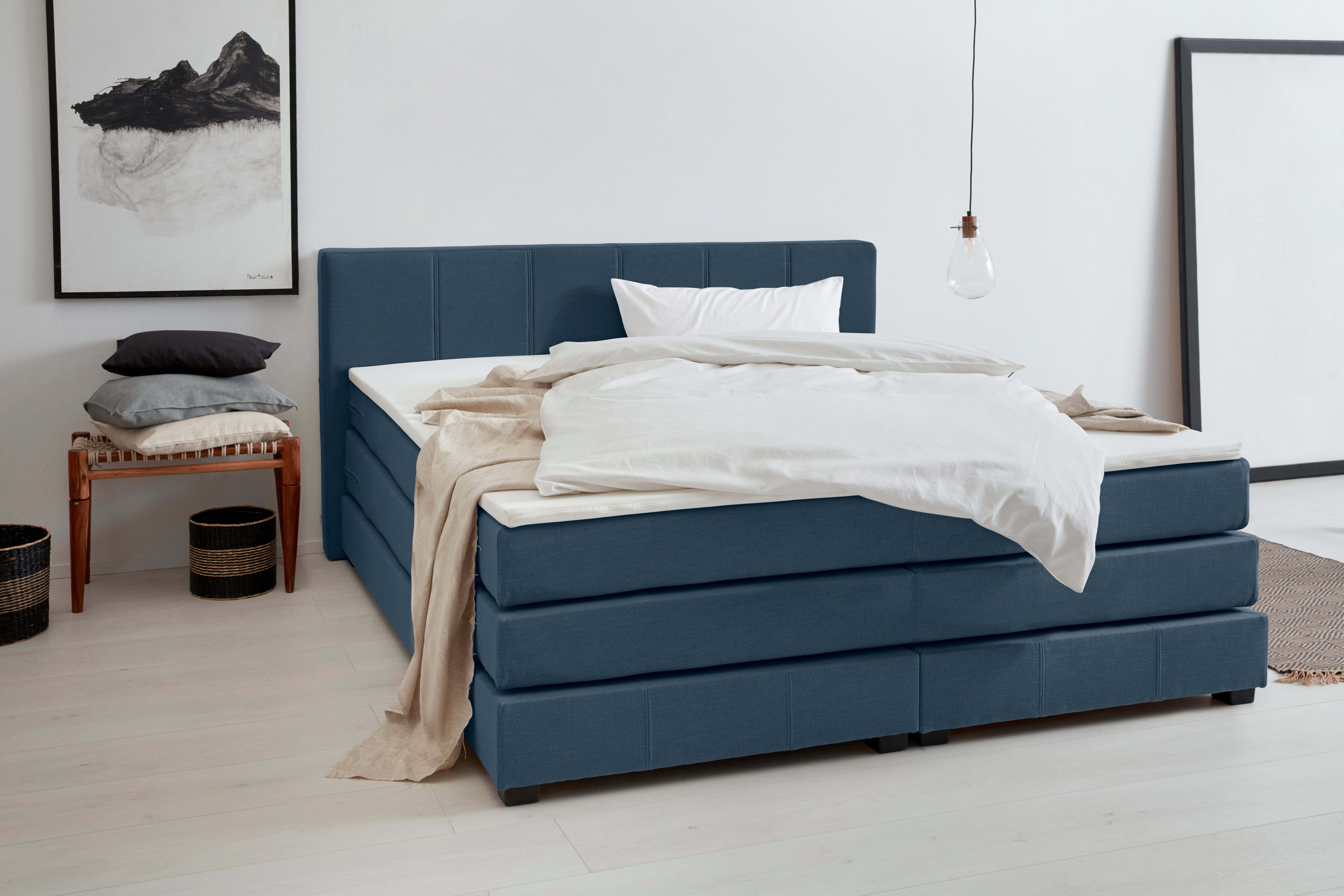 OTTO products Boxspring Peetu Pocketveringsmatras, in 4 breedten en 4 kleuren, incl. topmatras
