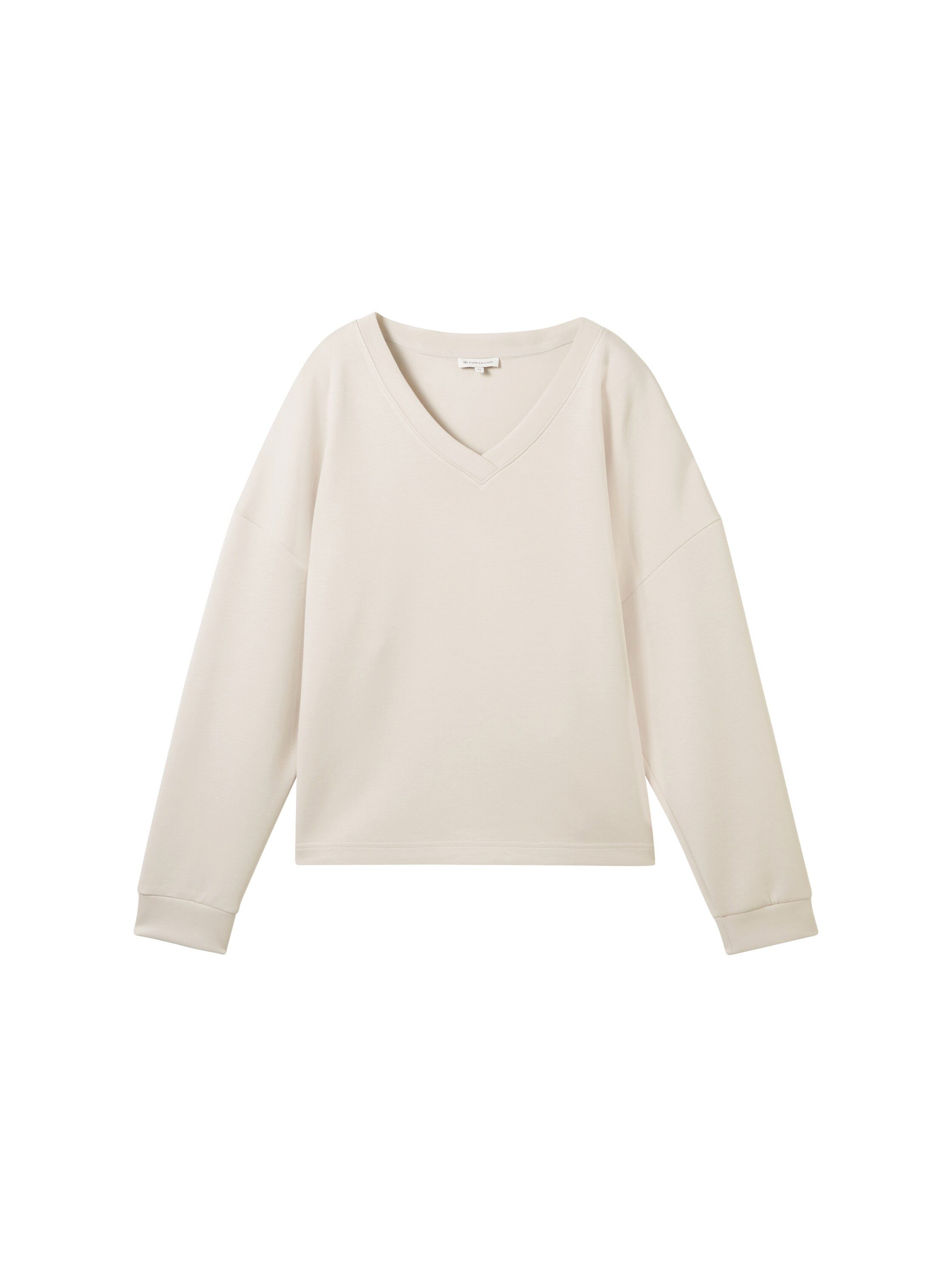 Tom Tailor Sweatshirt Scuba met v-hals