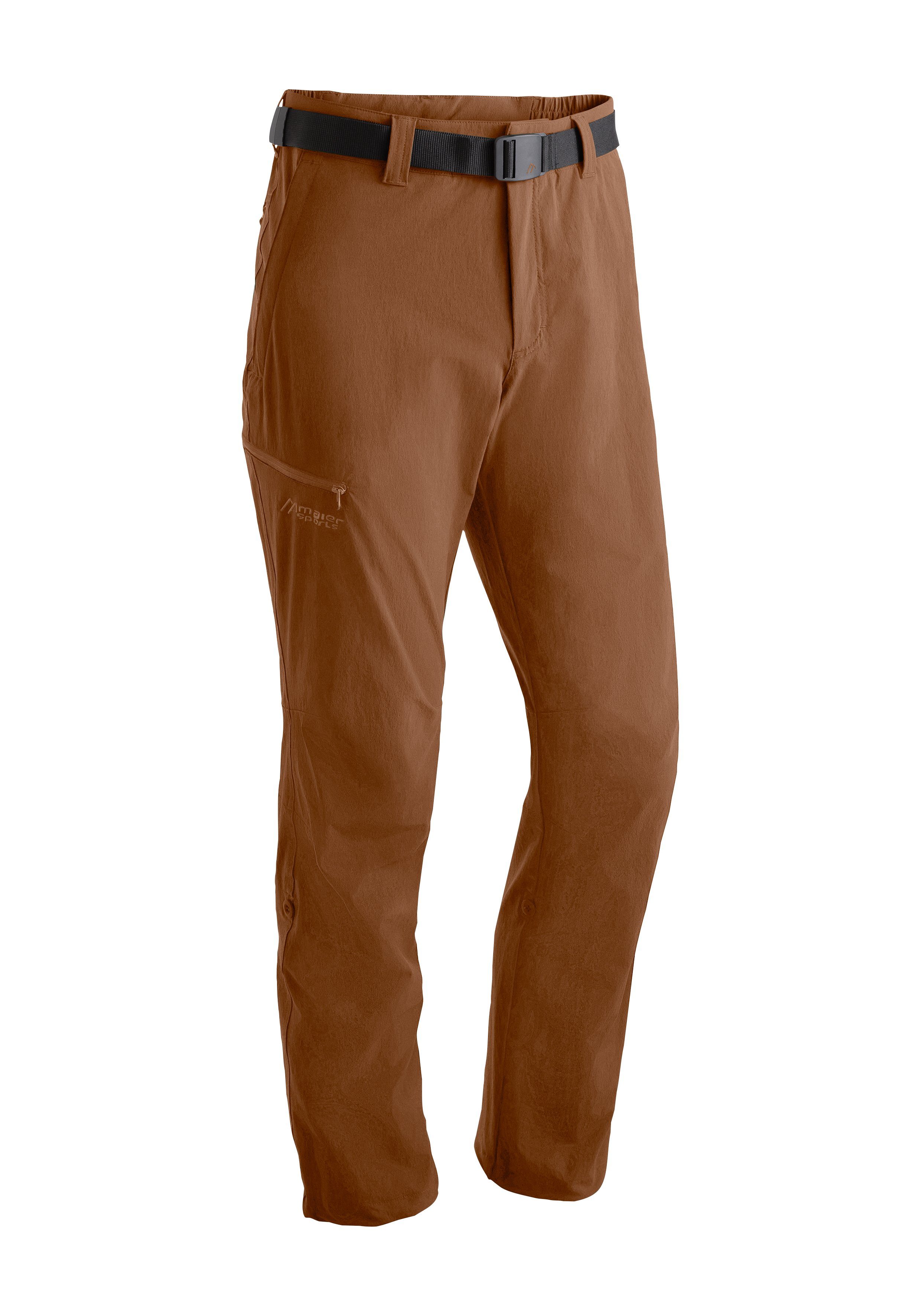Maier Sports Functionele broek Nil Herenwandelbroek, ventilerende outdoorbroek met oprolfunctie heren broeken maat 46 bruin