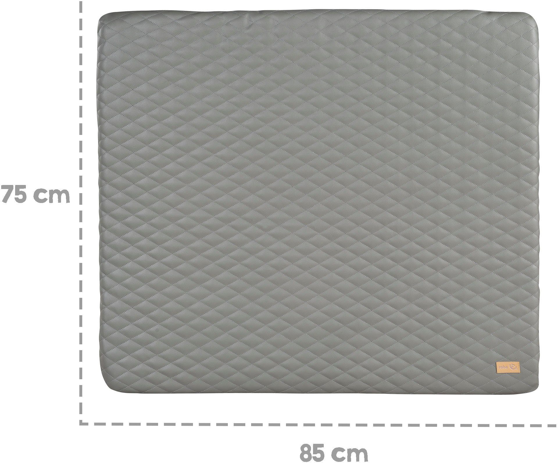 Roba® Aankleedkussen Luxe, stone doorgestikt