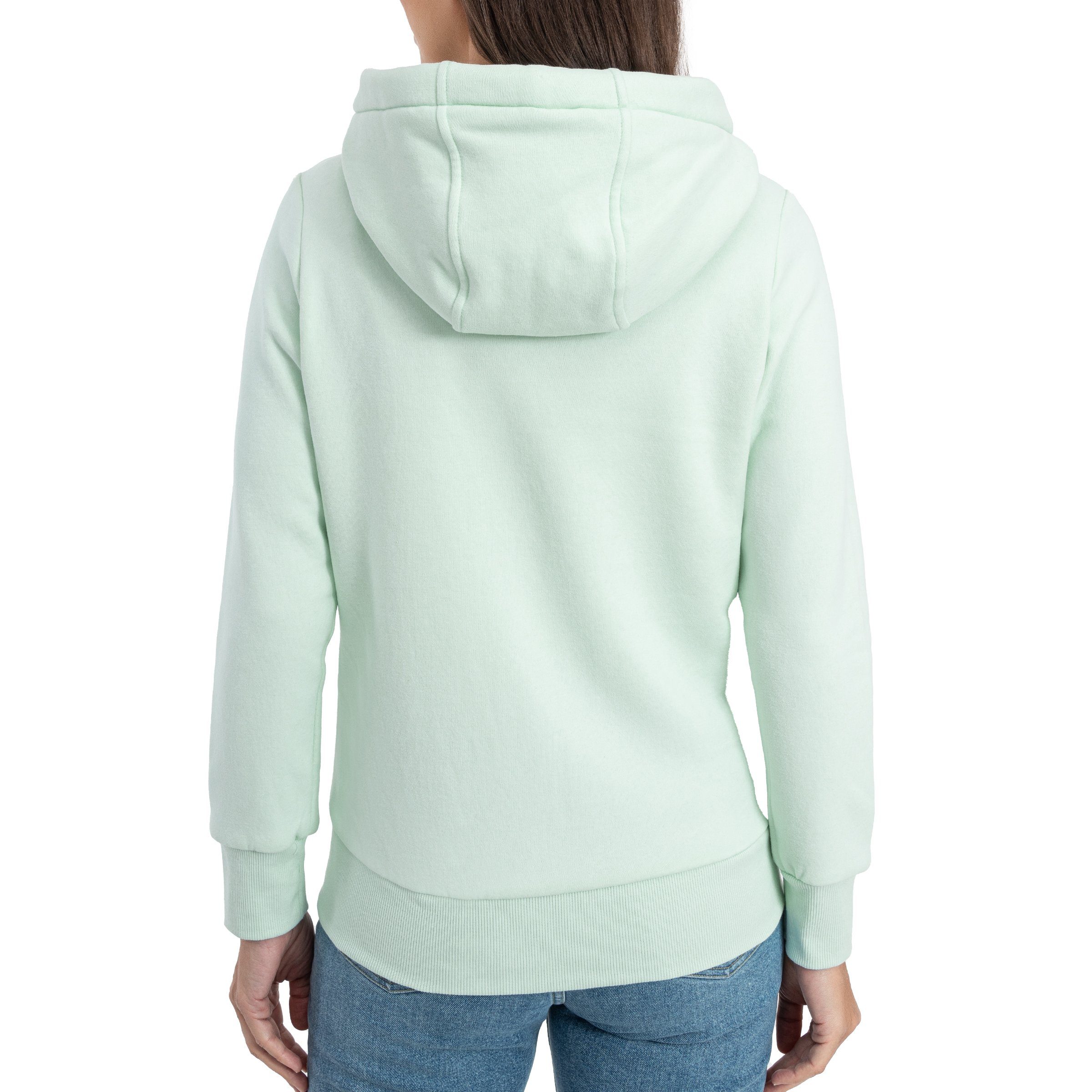 DEPROC Active Hoodie HildaCMYK II WOMEN zachte fleecejack met kangoeroezak