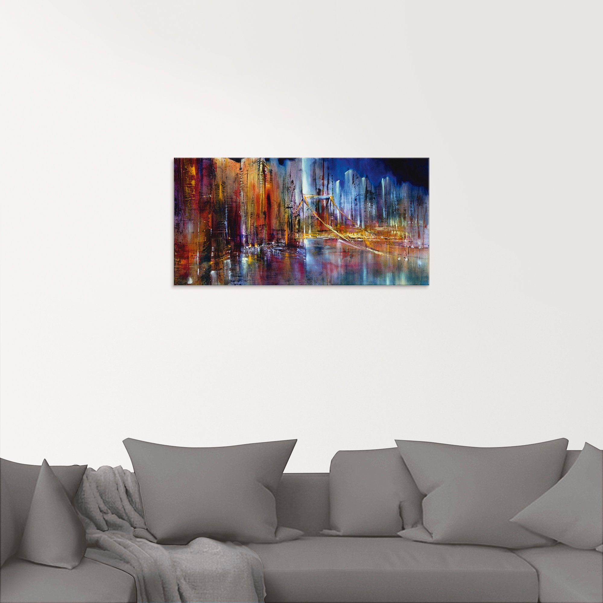 Artland Print op glas Stadsbeeld I in verschillende maten