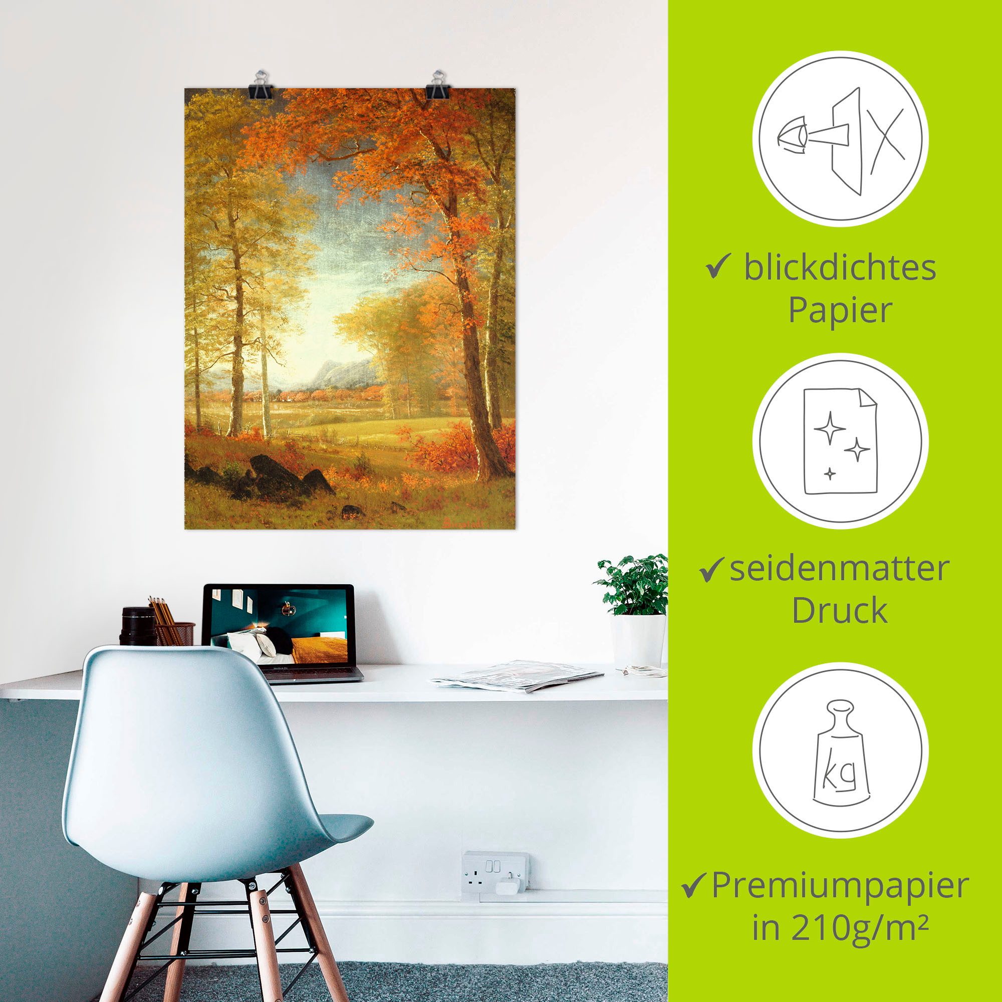 Artland Artprint Herfst in Oneida County, New York. als artprint op linnen, poster in verschillende formaten maten