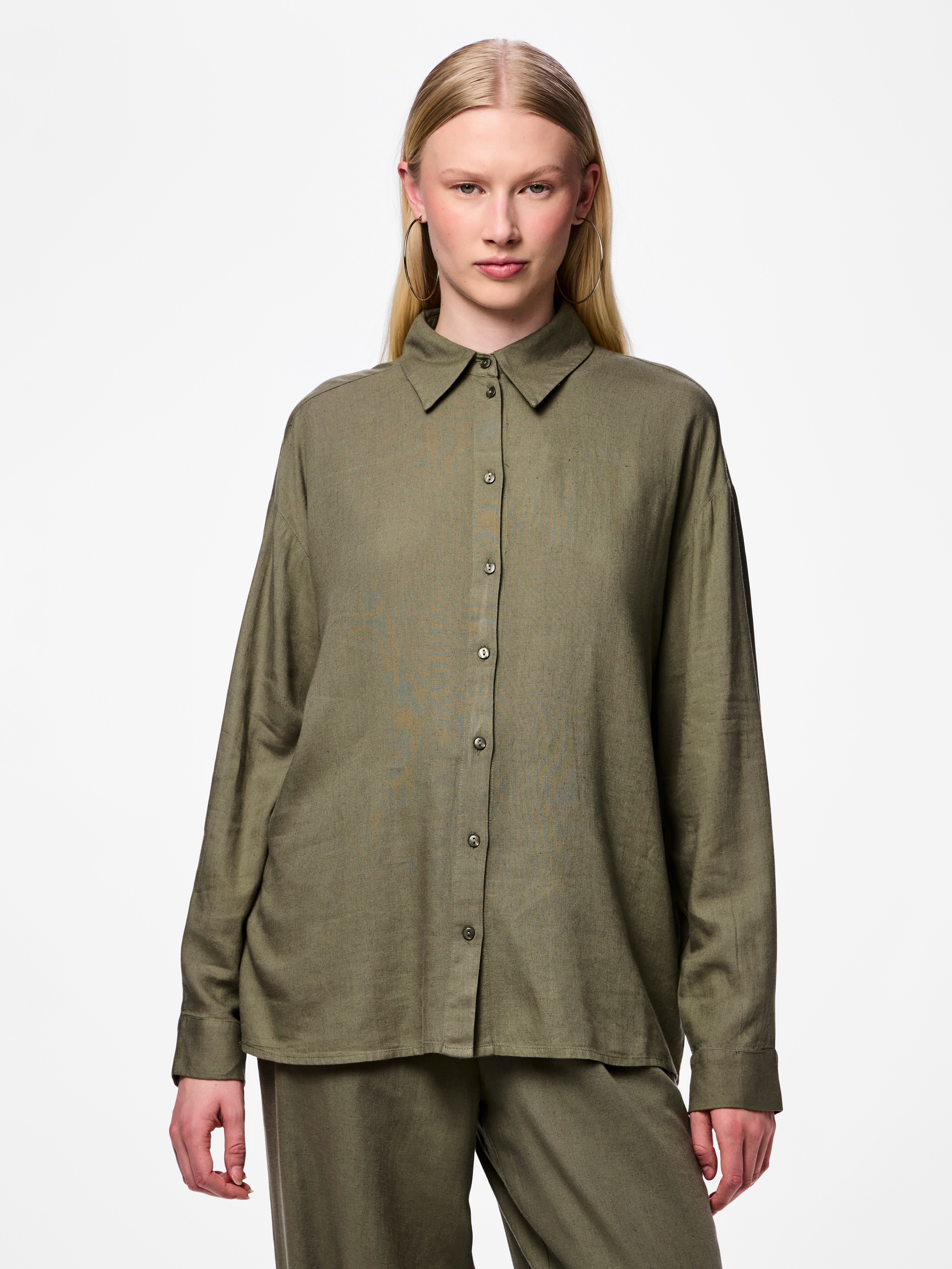 pieces Overhemdblouse PCPIA LS LOOSE SHIRT WVN NOOS