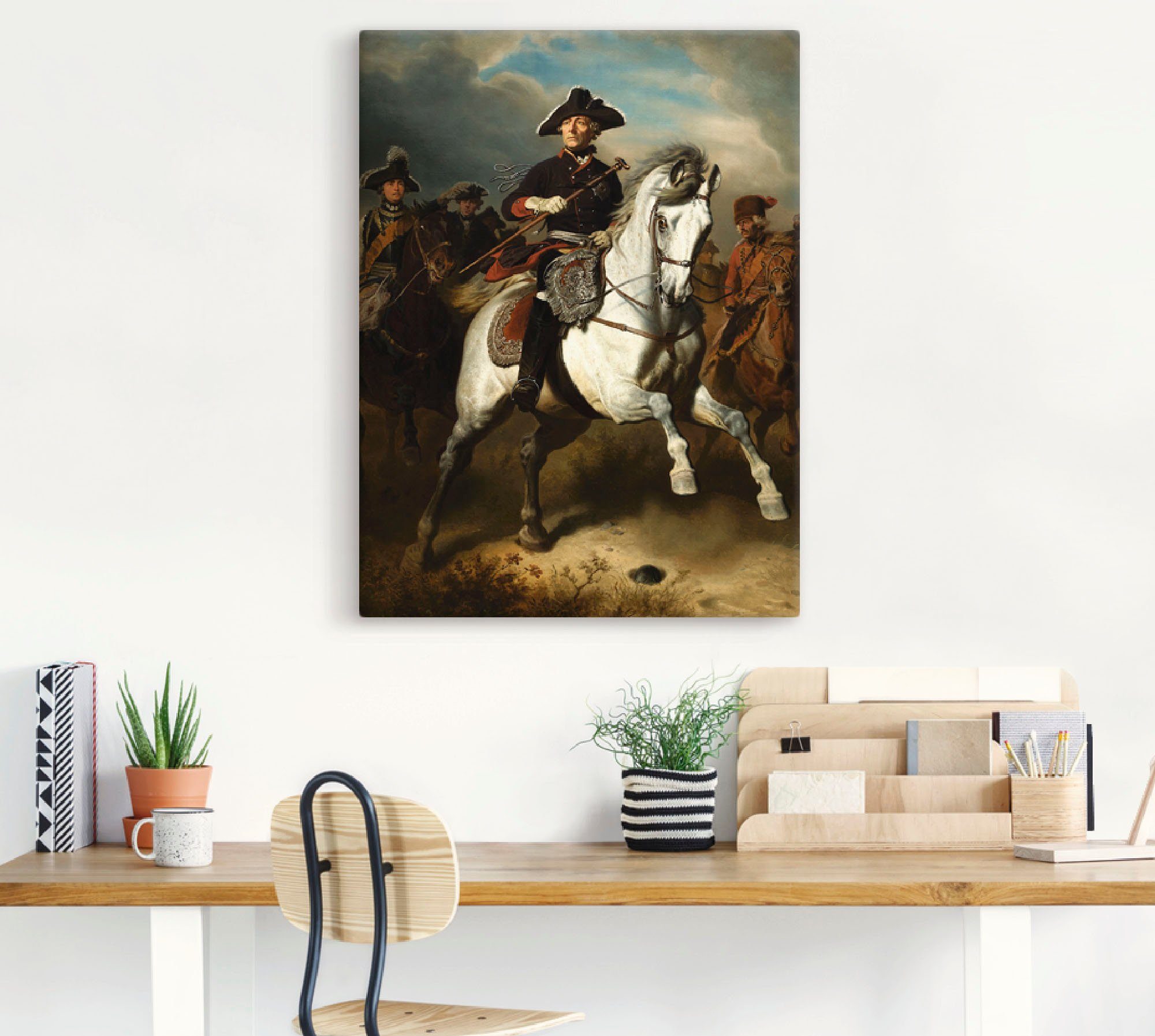 Artland Artprint Frederik De grote te paard. 1861 als artprint op linnen, poster, muursticker in verschillende maten