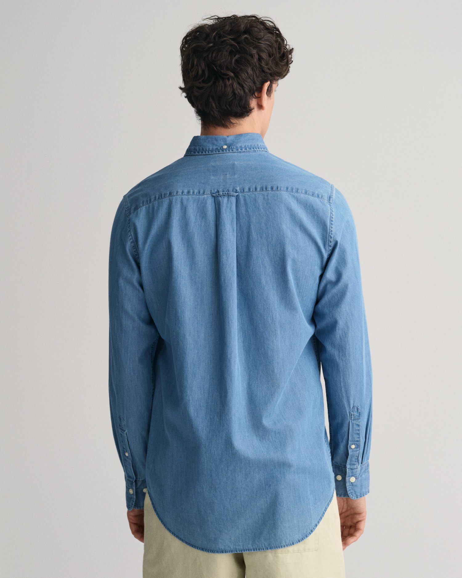 Gant Overhemd met lange mouwen Regular Fit Denim Overhemd Jeanshemd onderhoudsvriendelijk