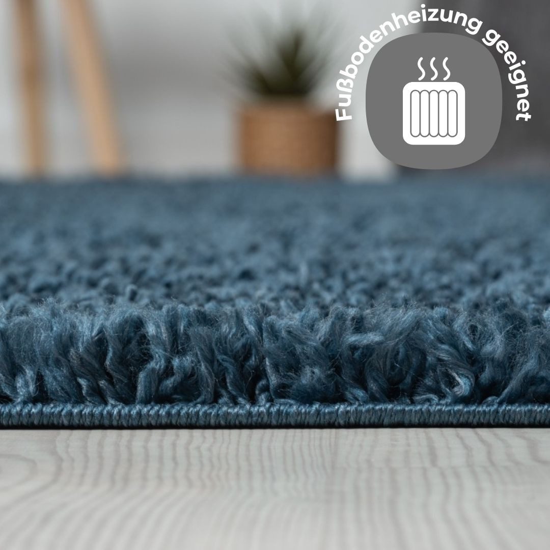my home Hoogpolig vloerkleed Banji Uni-kleuren, zacht en fluffy, ook als loper en in rond verkrijgbaar