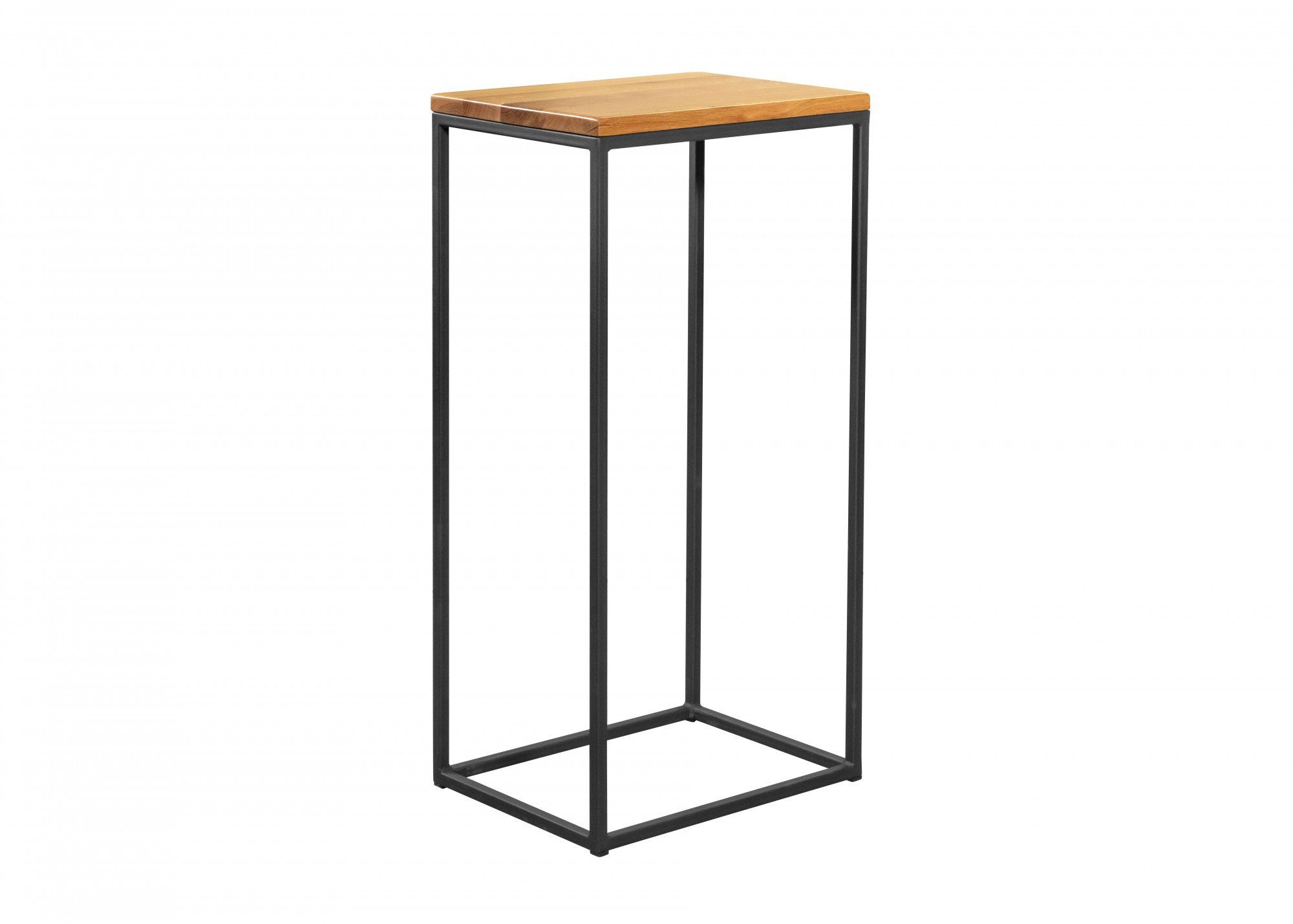 Home affaire Bijzettafel 3-delige set Metalen poten, eiken massief houten plaat (set, 3 stuks)
