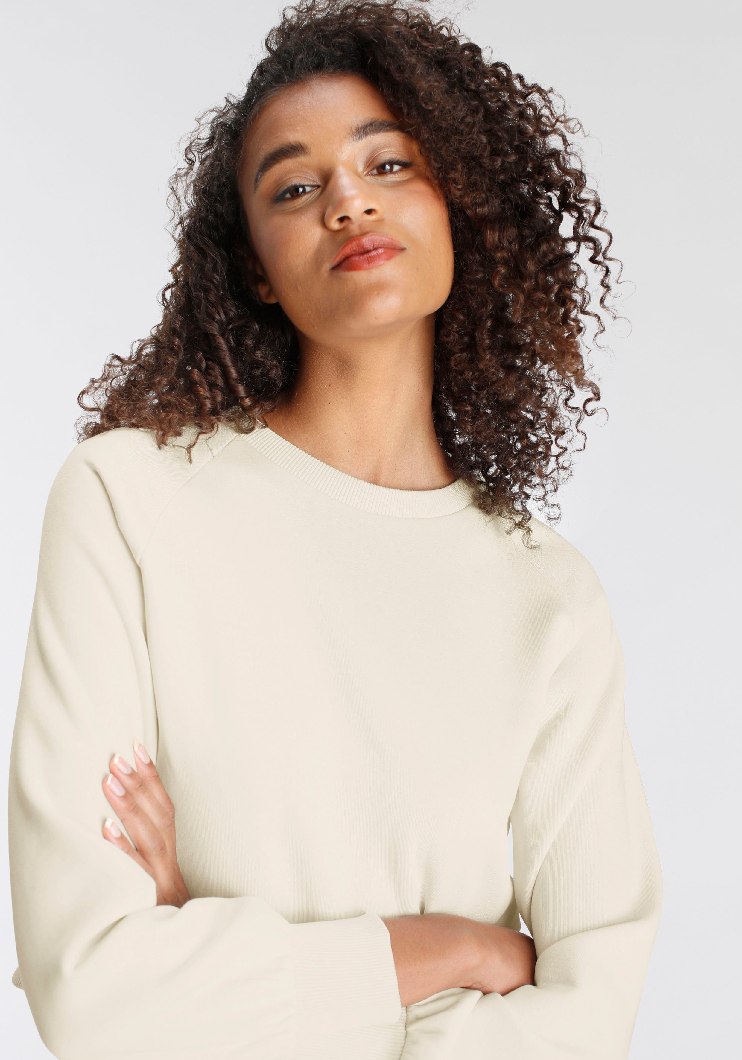 LSCN by LASCANA Sweatshirt met decoratieve stiksels, loungepak