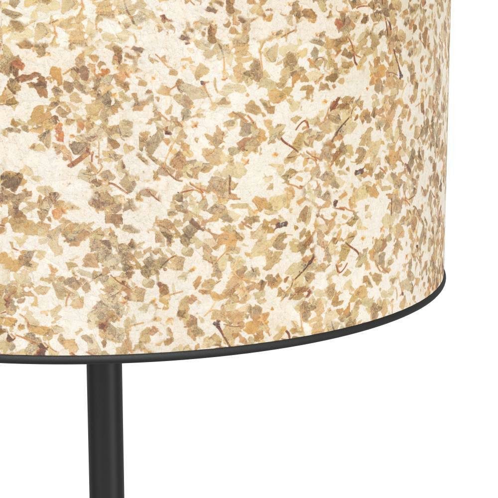 EGLO Staande lamp BUTTERBURN Stehlampe, Stahl und Textil, Wohnzimmerlampe, E27, Lampe Vloerlamp met berkenbladeren, vloerlamp, 162 cm (1 stuk)