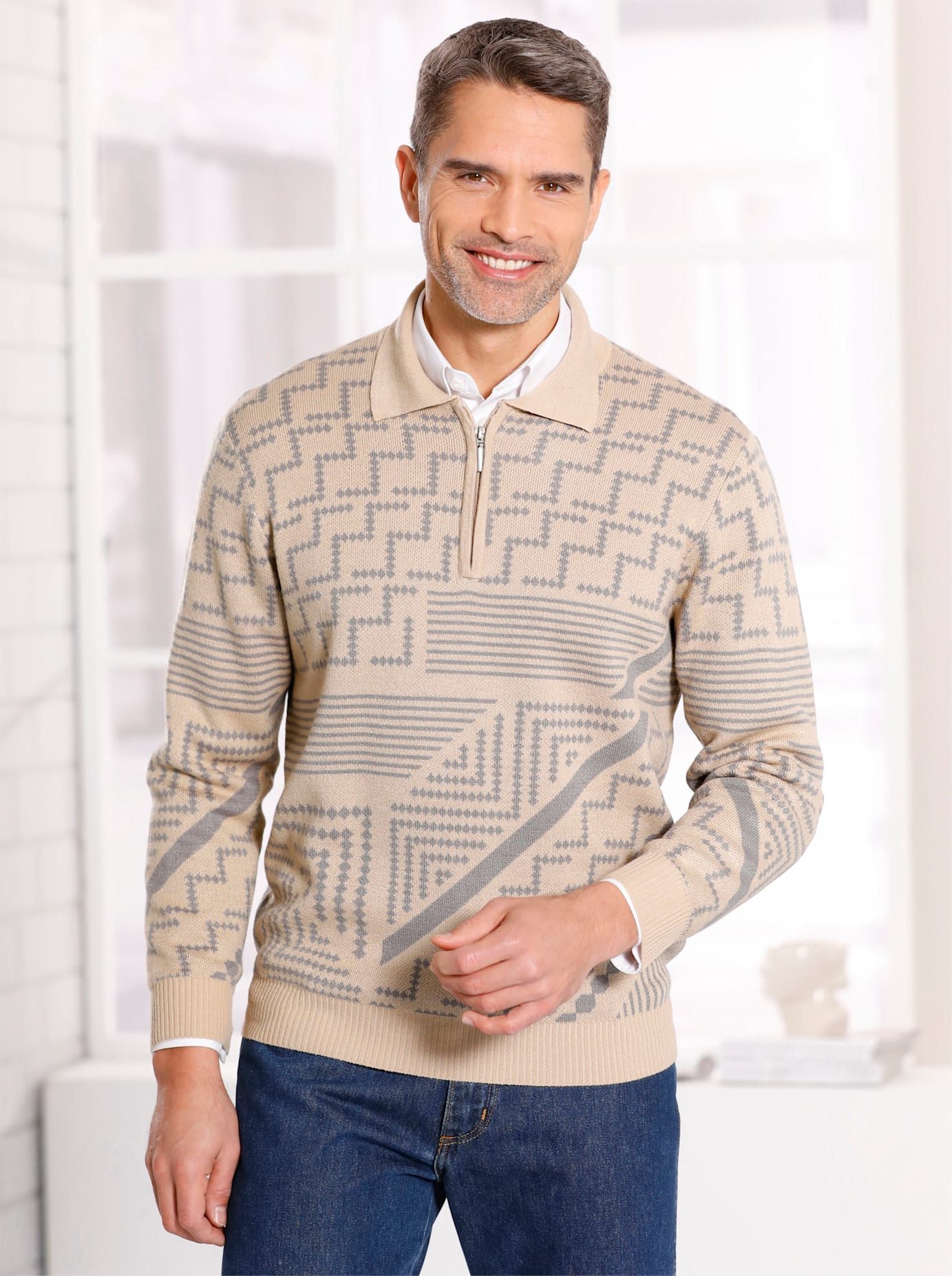 Classic Trui met polokraag Polotrui heren pullovers maat 54 bruin