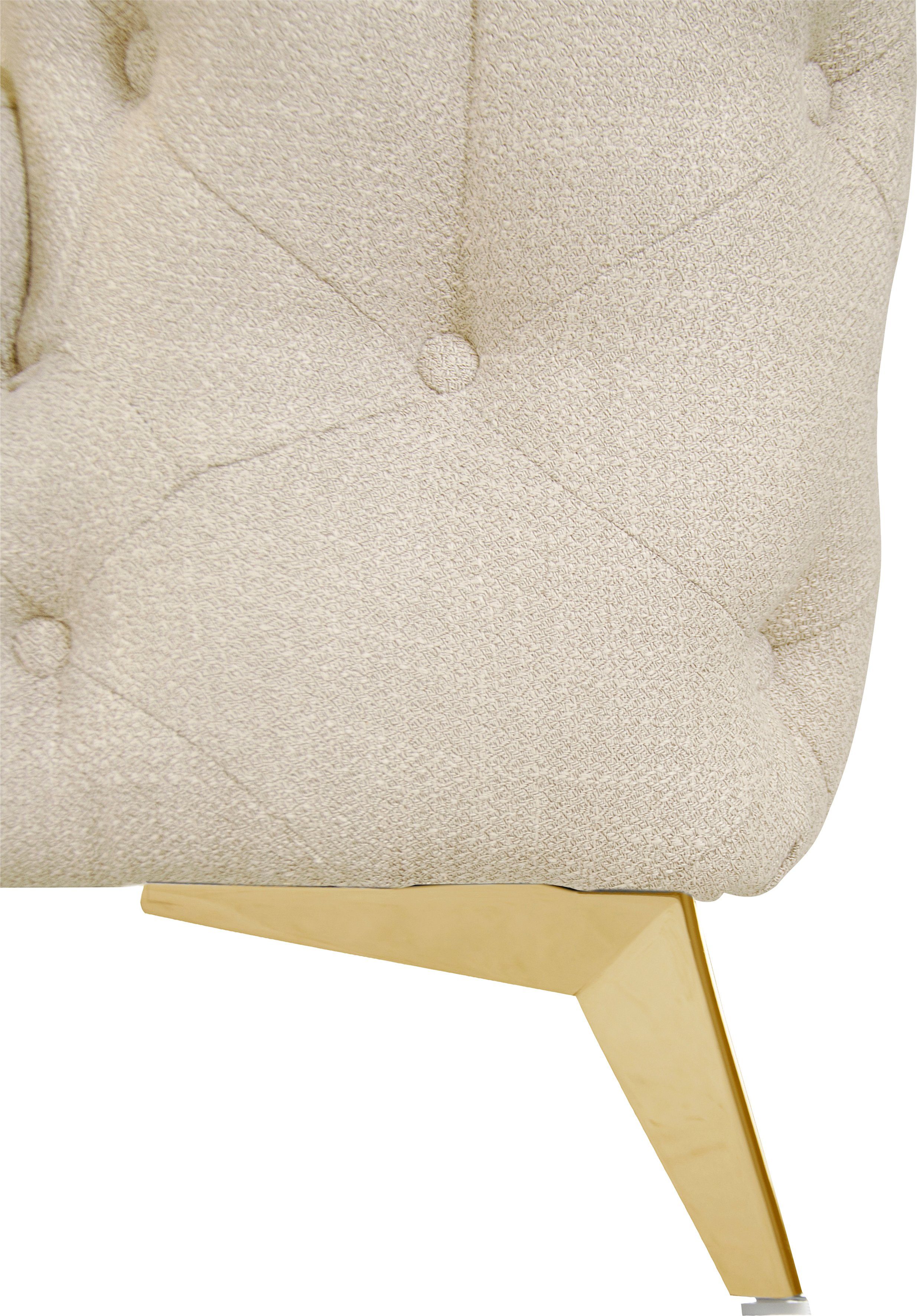 Leonique Chesterfield-bank Glynis luxueuze capitonnage, moderne chesterfield look, kleur van de poten ter keuze