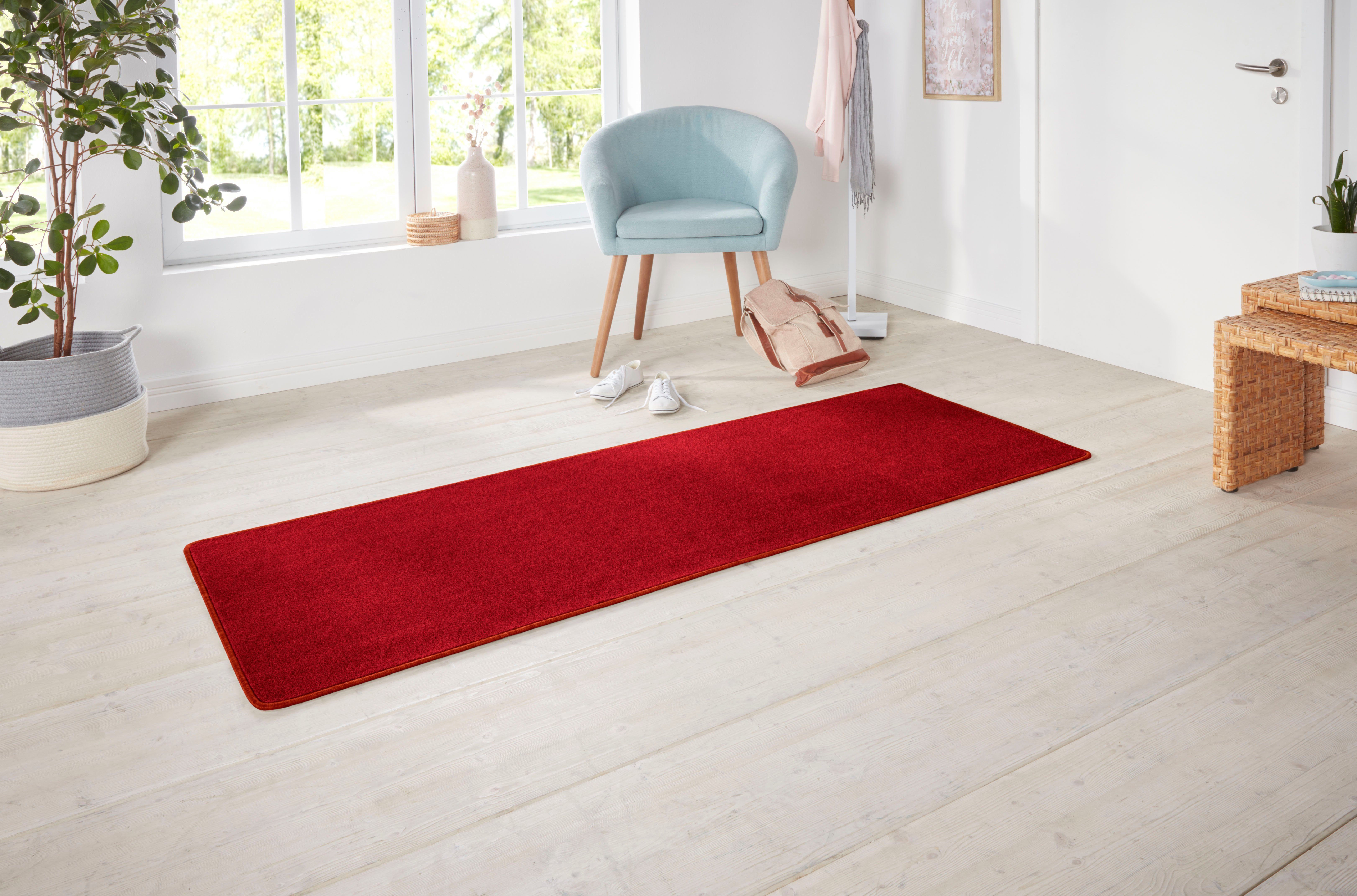 HANSE Home Vloerkleed Shashi Kortpolig, effen kleuren, loper, zacht, eetkamer, kinderkamer, gang