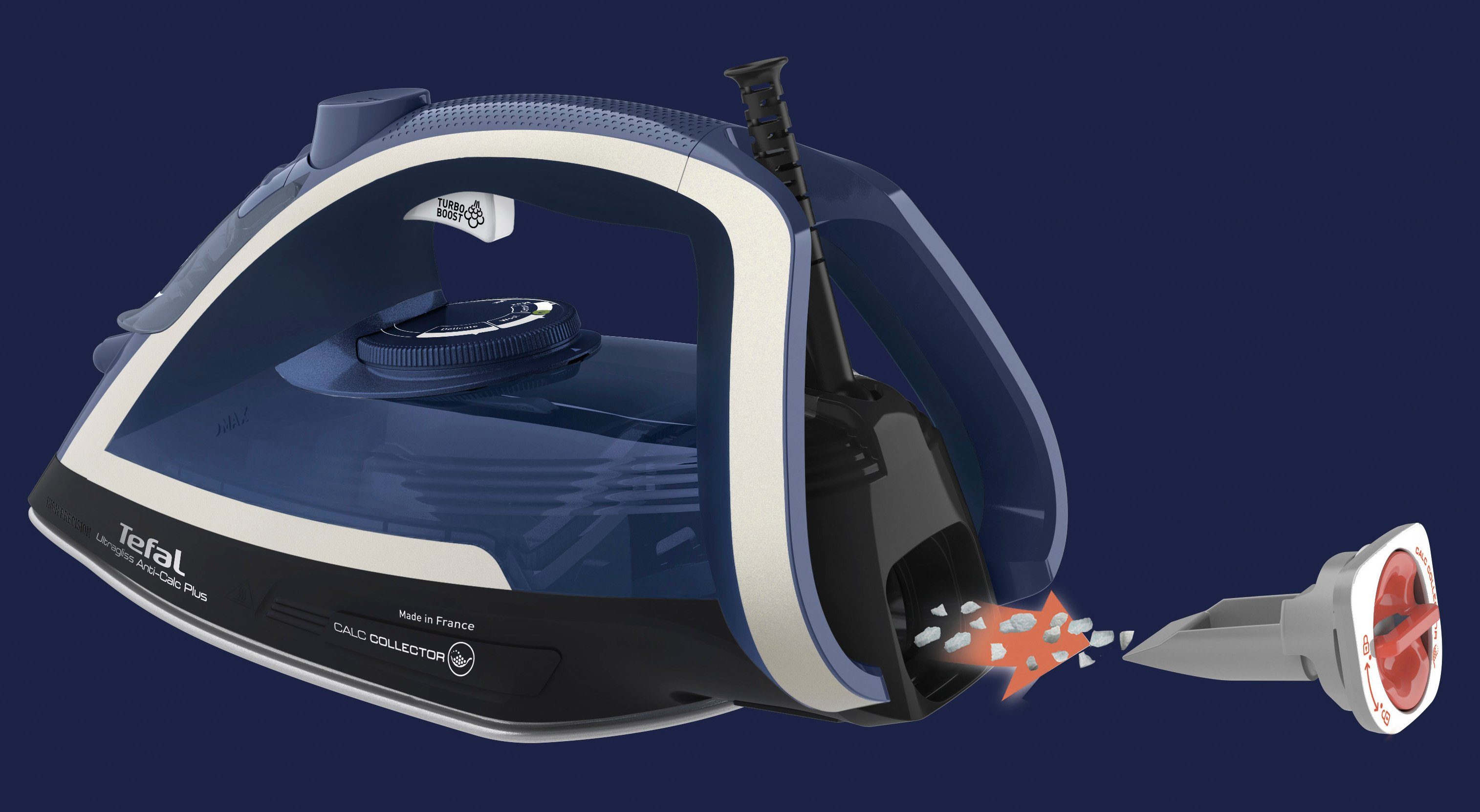 Tefal Stoomstrijkijzer Ultragliss Plus FV6846, 2800 Watt, afneembare kalkcollector,