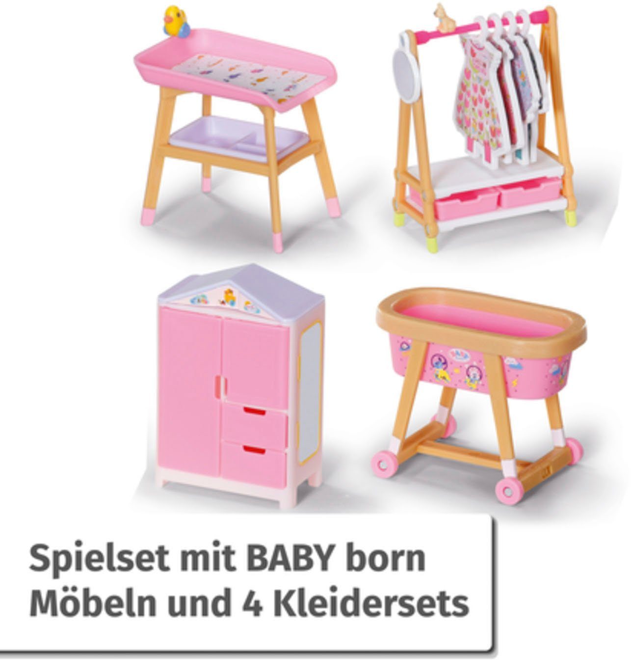 Baby Born Poppenmeubelen BABY born® mini’s speelset poppenmeubel