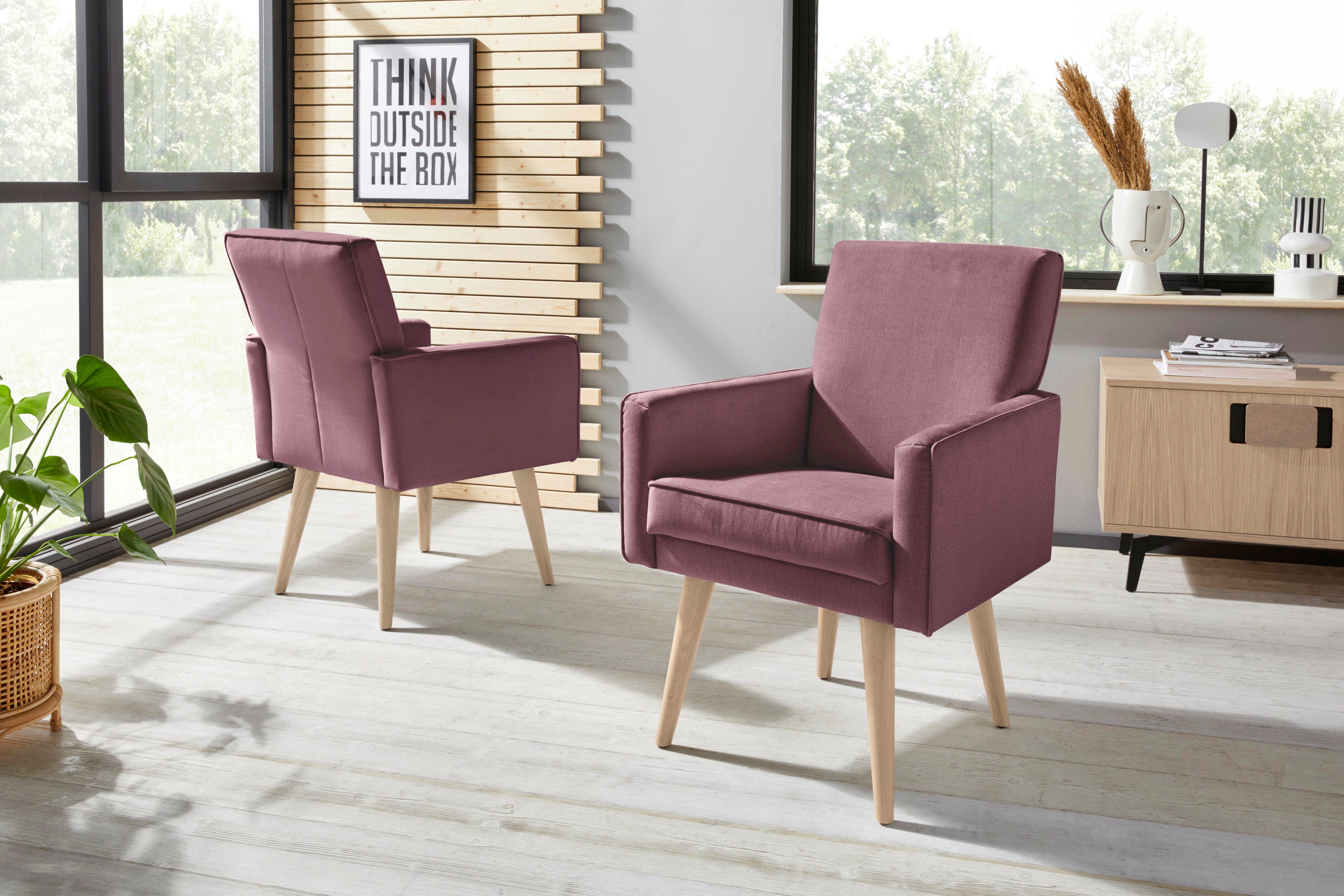 exxpo - sofa fashion Fauteuil Lungo, loungestoel met moderne biesstiksels, comfortabel en elegant