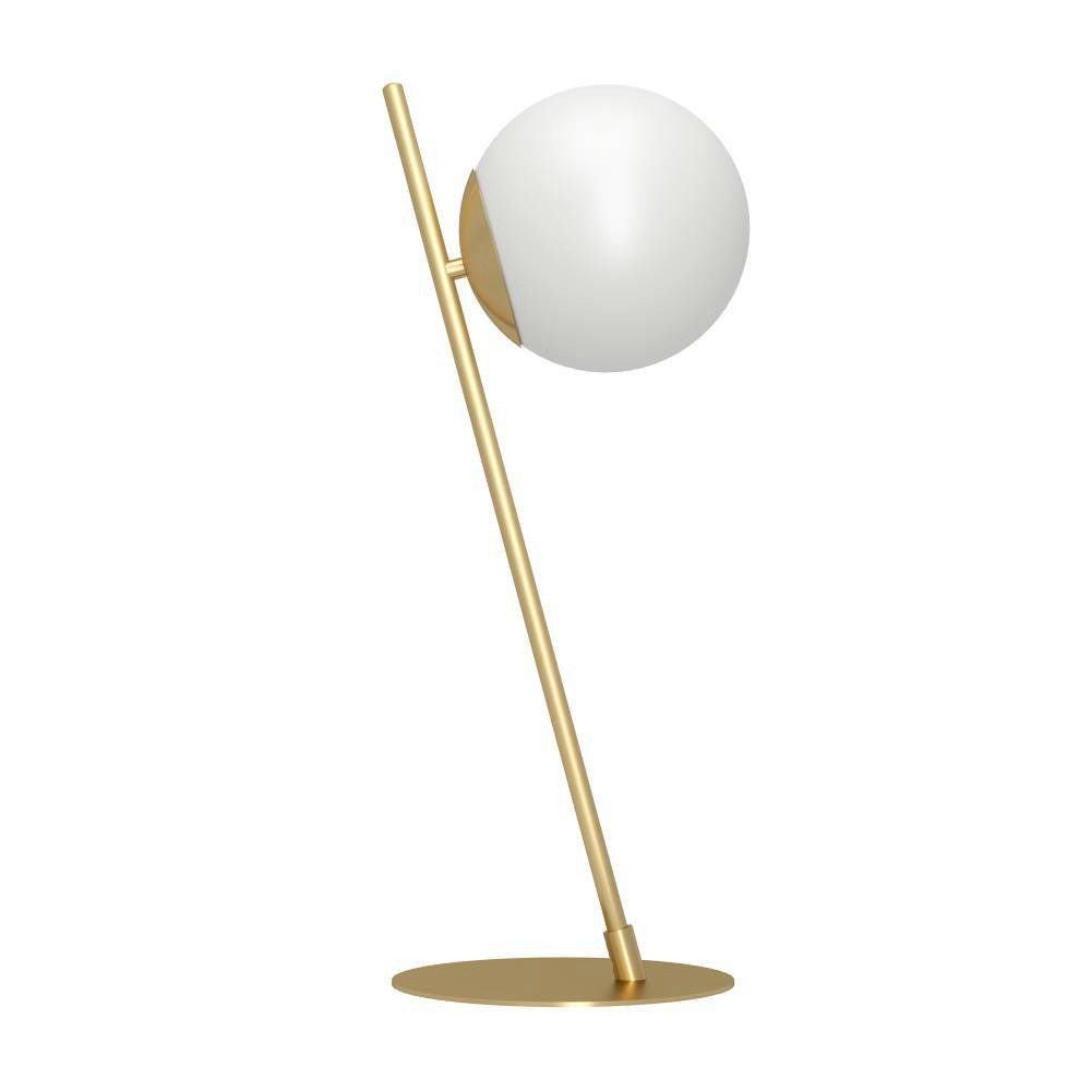 EGLO Tafellamp RONDO 4 Nachtkastlamp, metaal in messing, glas in opaal-mat, E27 fitting (1 stuk)