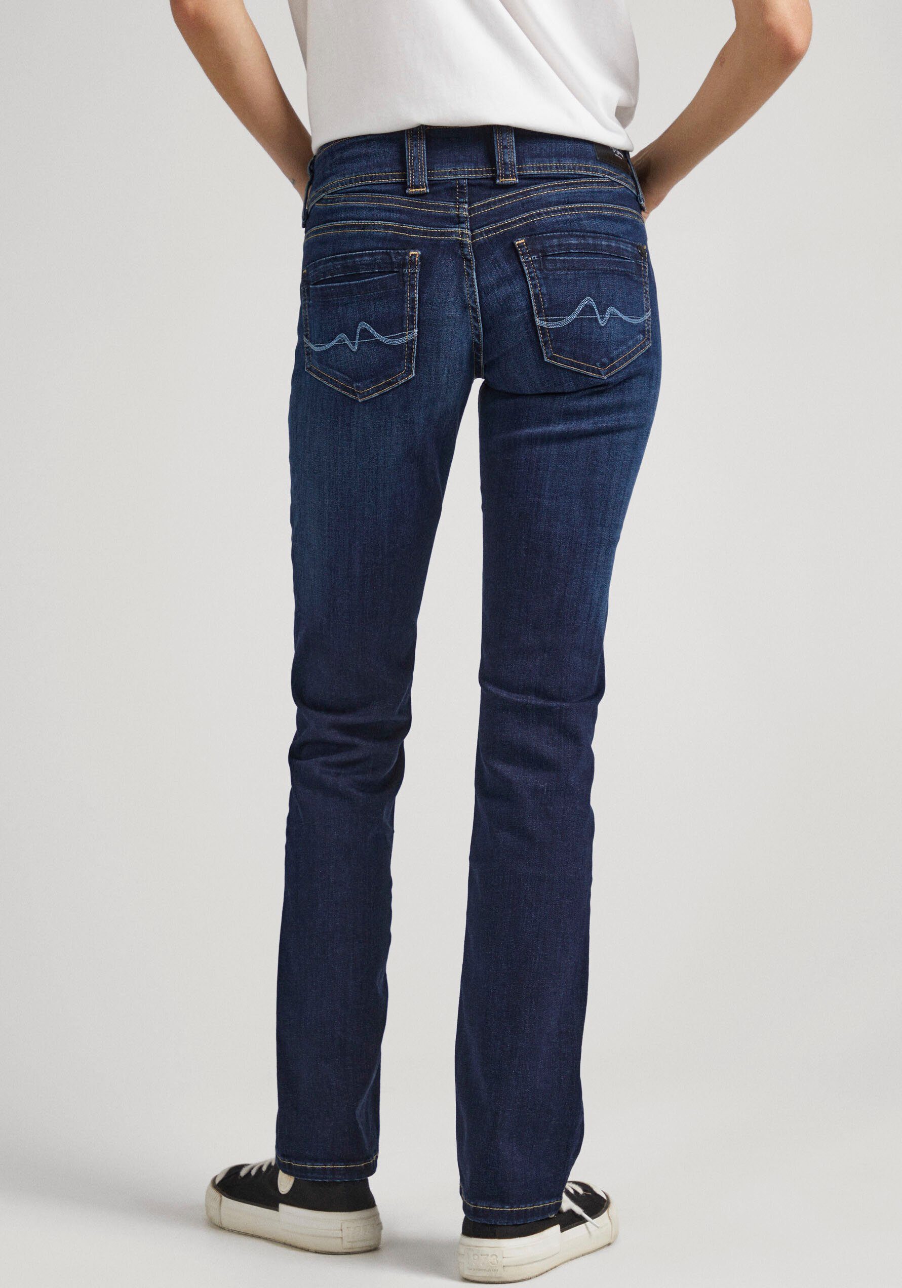 Pepe Jeans Straight jeans GEN in mooie kwaliteit met rechte pijpen en dubbele knoop