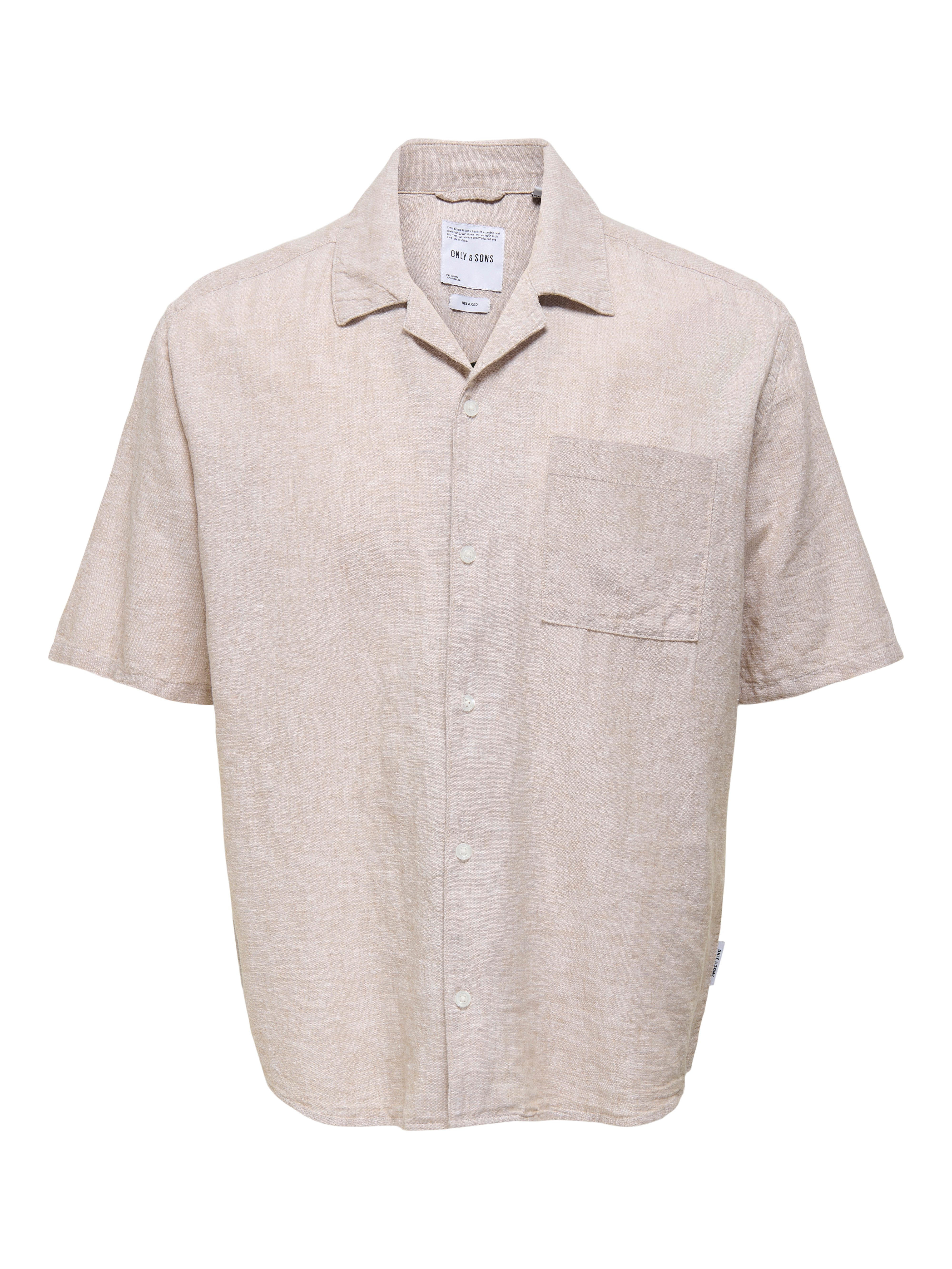 ONLY & SONS Overhemd met korte mouwen ONSCAIDEN LIFE RELAX SS RESORT 1PKT SHIR