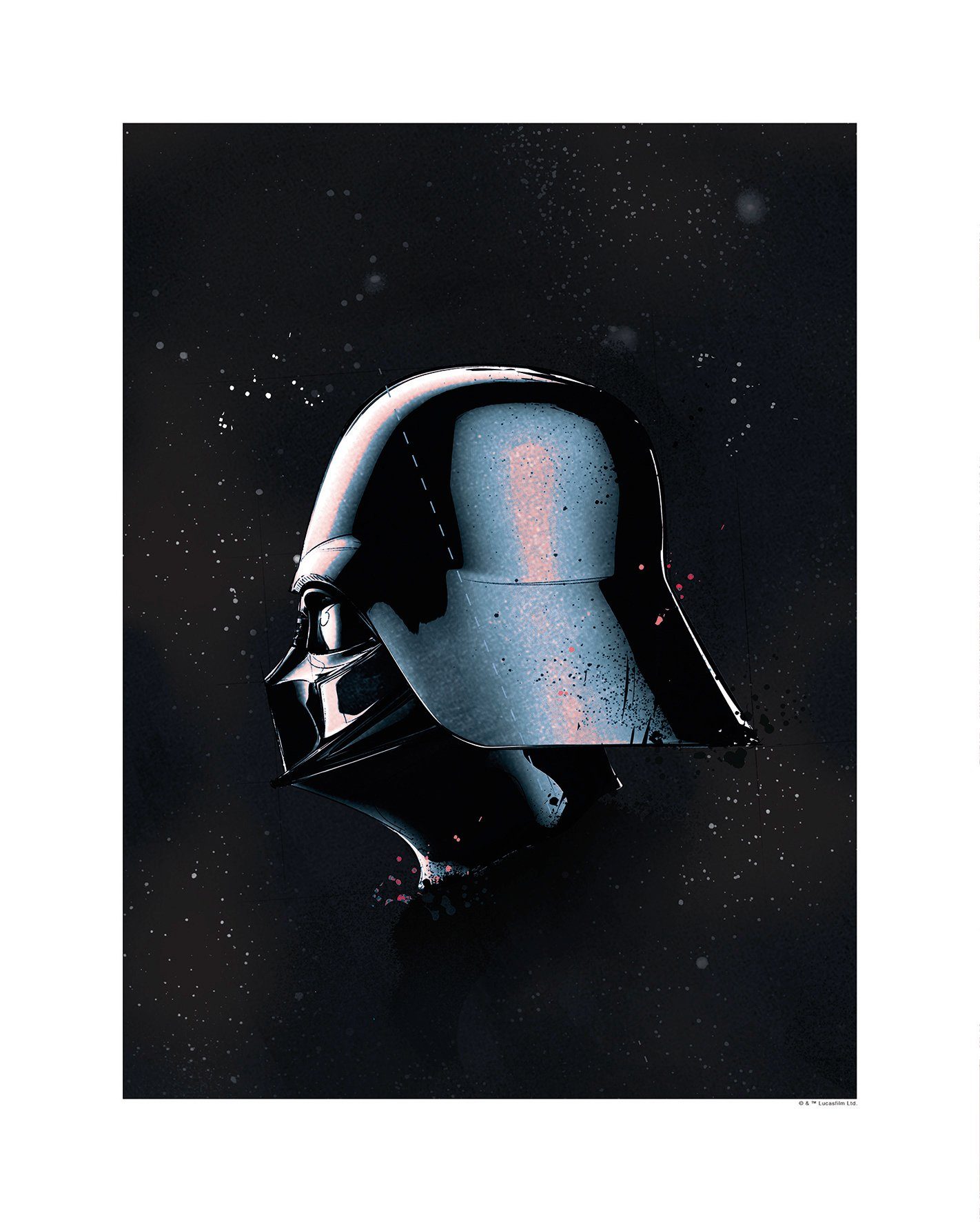 Komar wanddecoratie Star Wars Classic Helmets Vader, zonder lijst