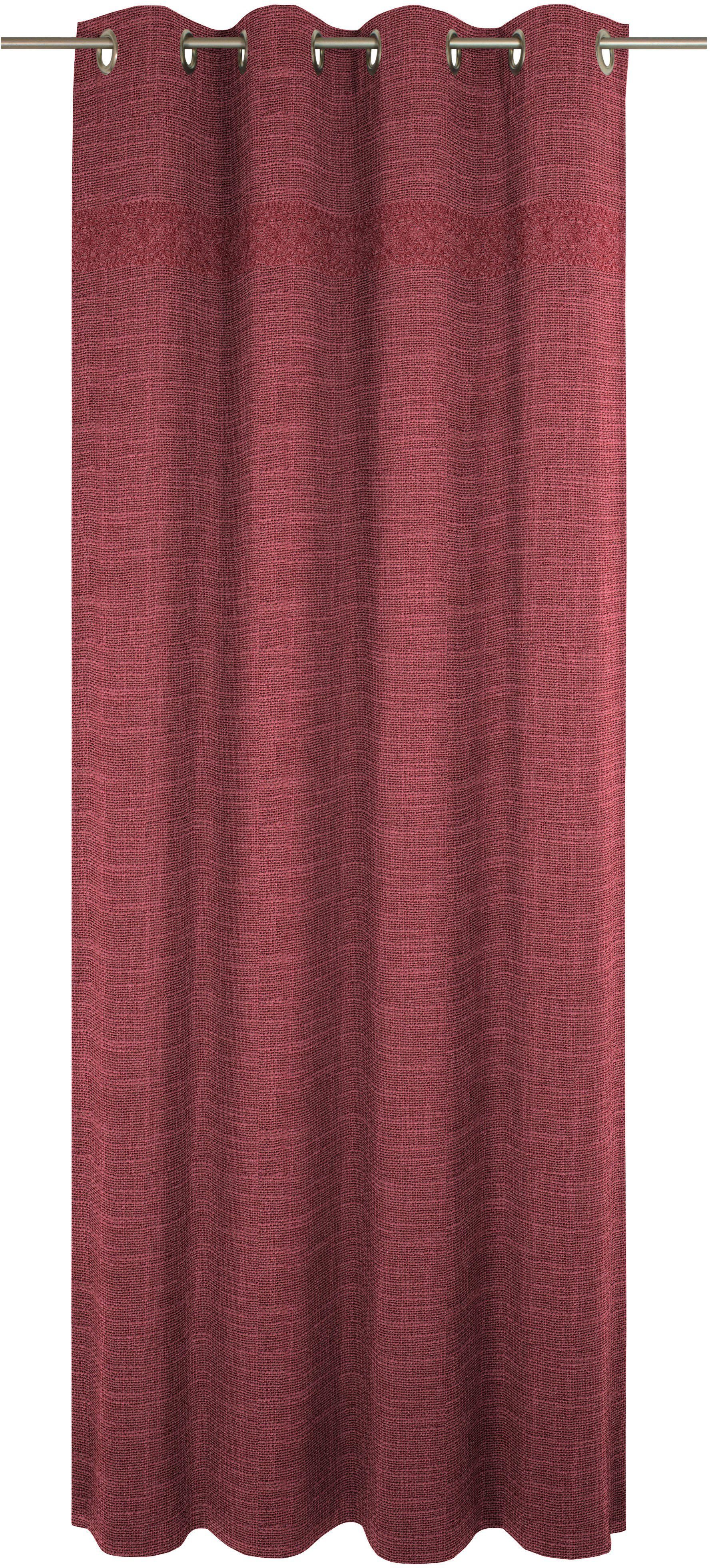 Wirth Gordijn WIESSEE (1 stuk) vitrage maat 150 cm x 315 cm roze