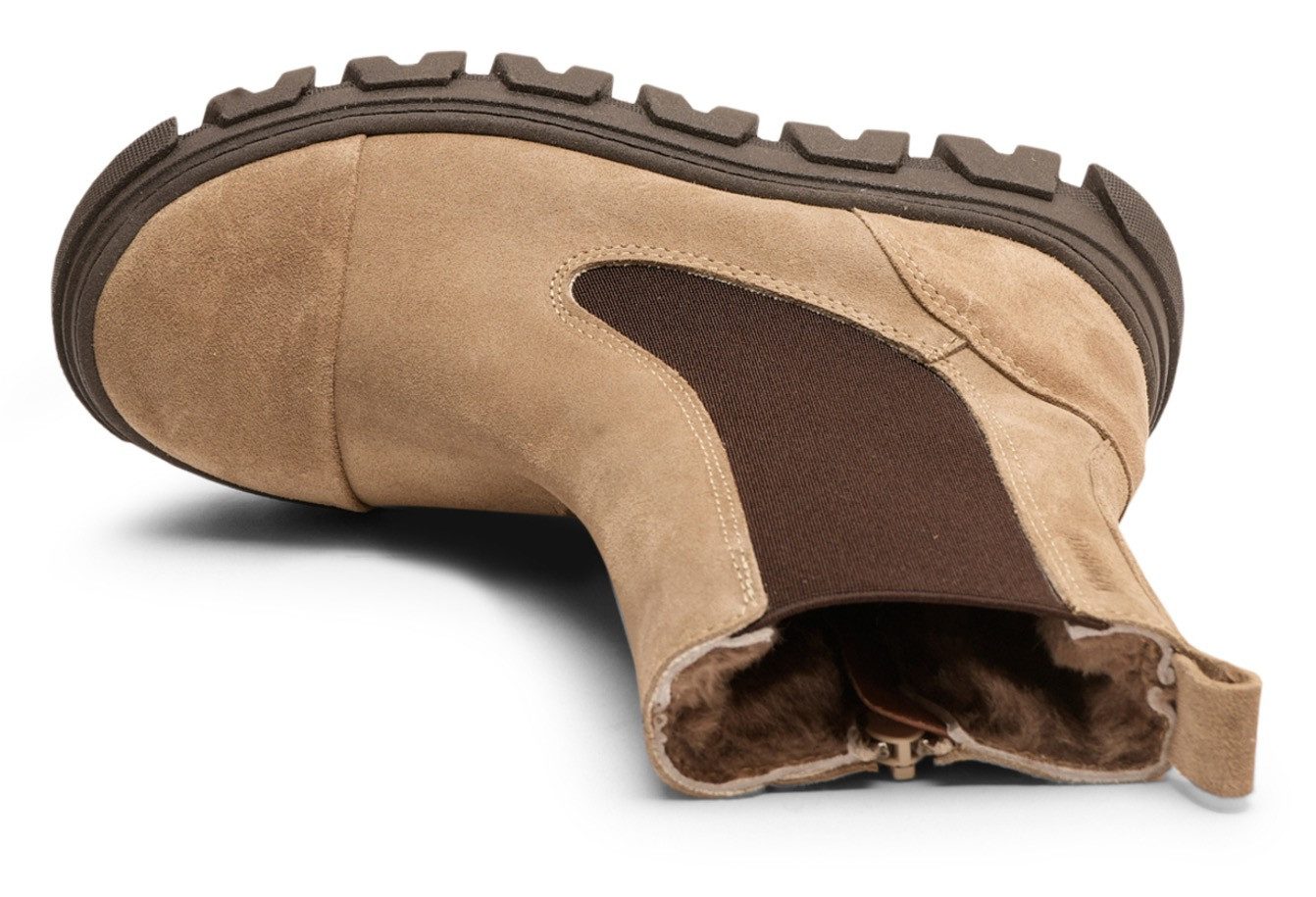 Bisgaard Chelsea-boots Nilla lamb Chunkyboot, winterlaarzen, instaplaarzen met opvallende stretch inzet