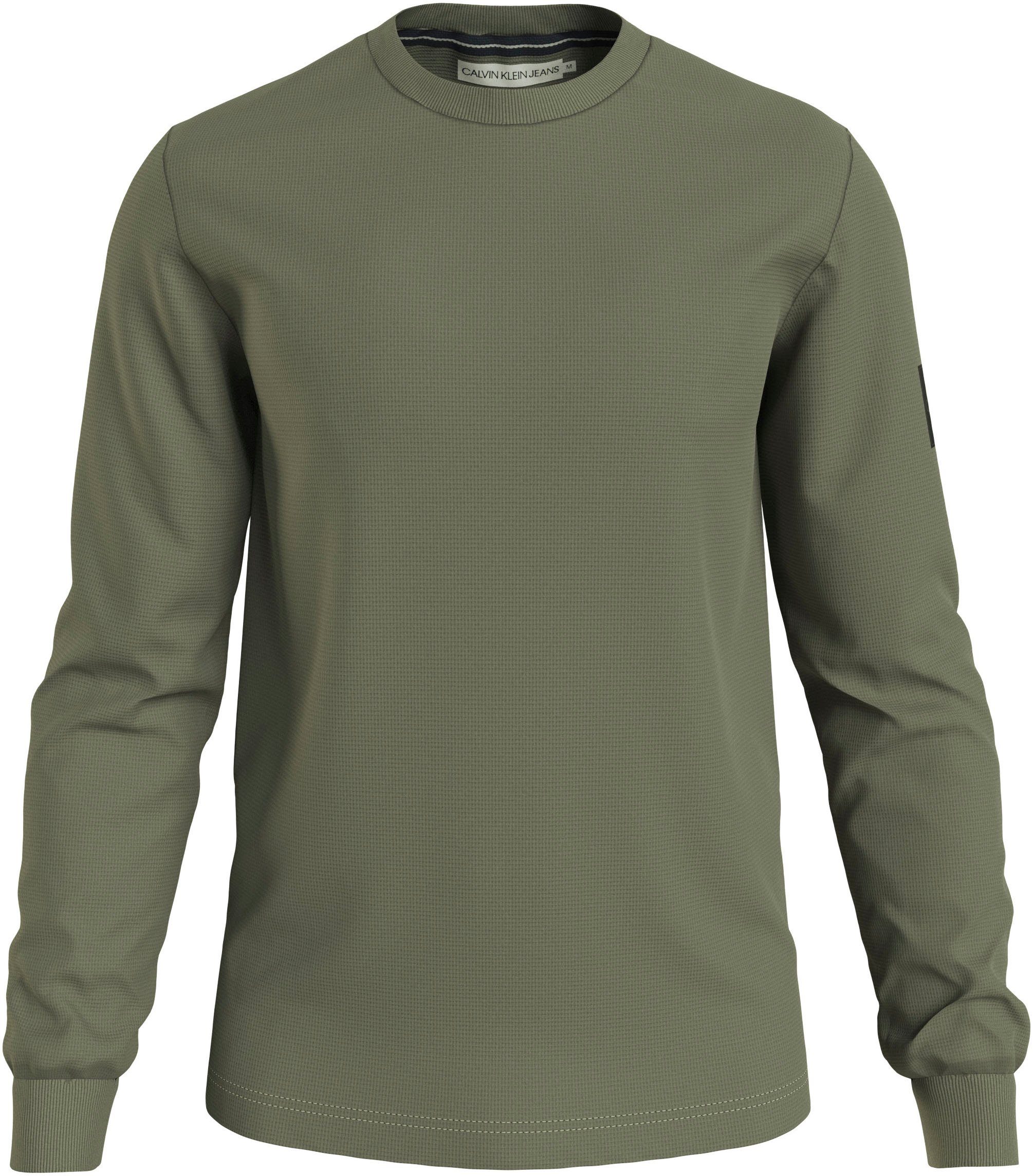 Calvin Klein Shirt met lange mouwen BADGE WAFFLE LS TEE
