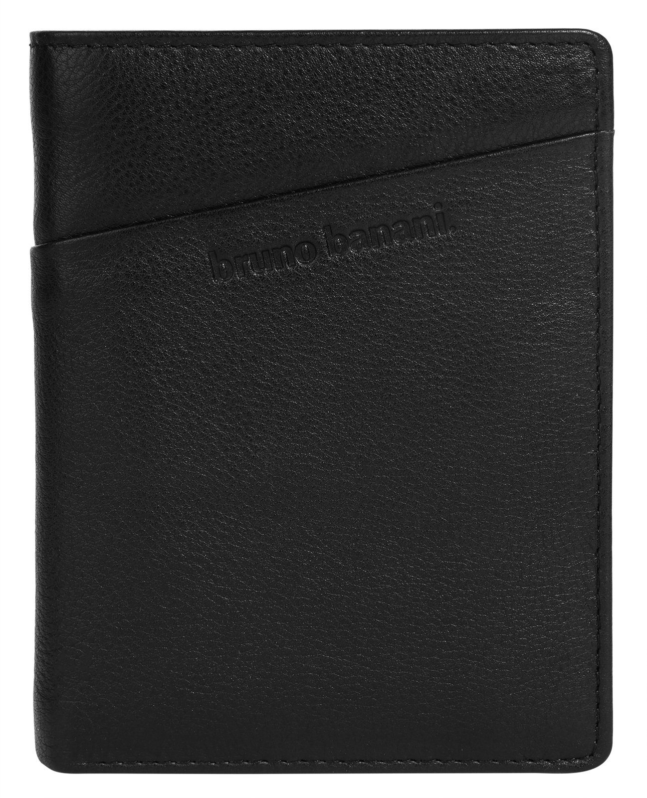 Bruno Banani Portemonnee echt leder unisex portemonnees zwart