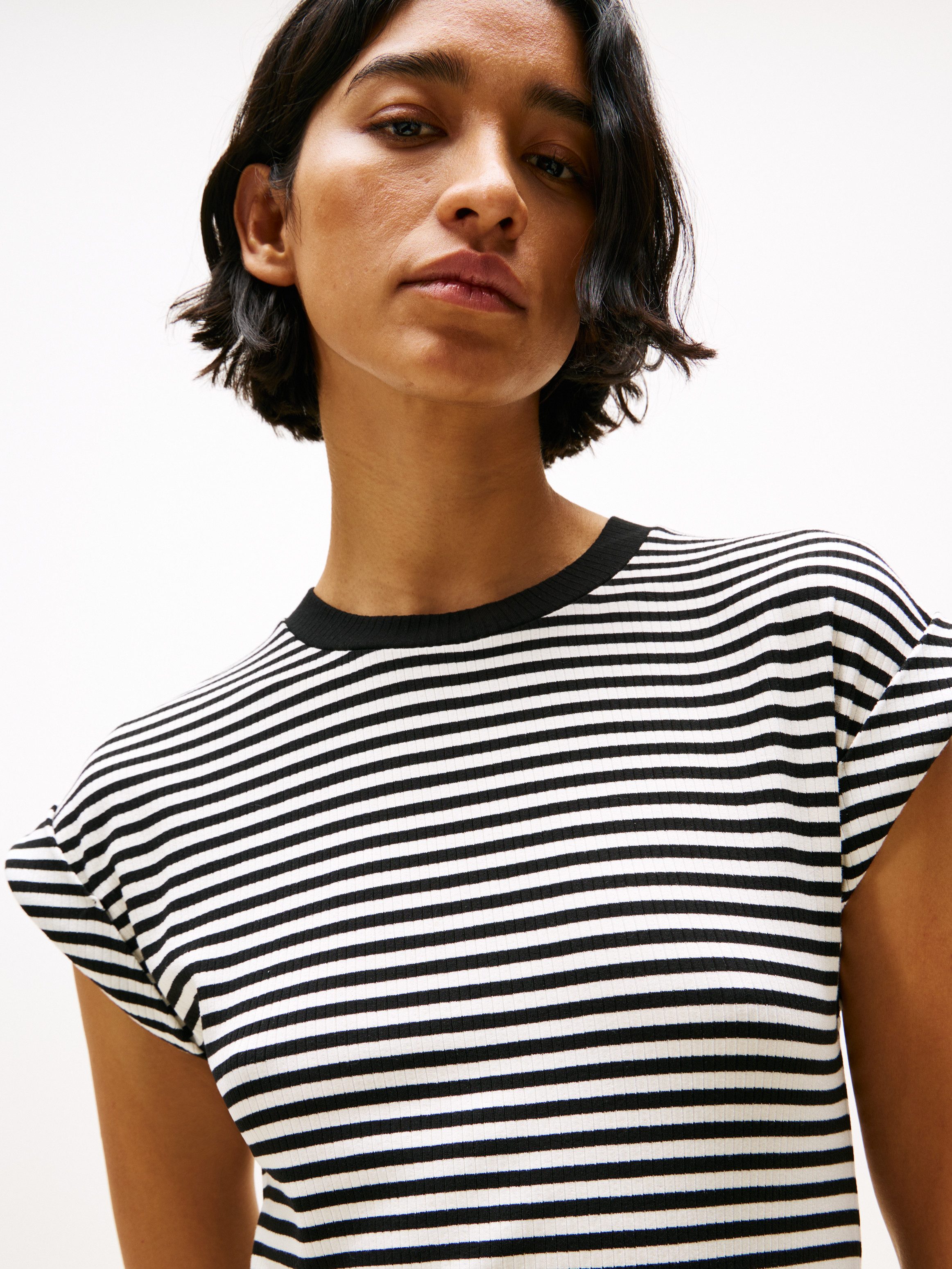 Tommy Hilfiger Shirtjurk RIB SHORT REG TEE DRS
