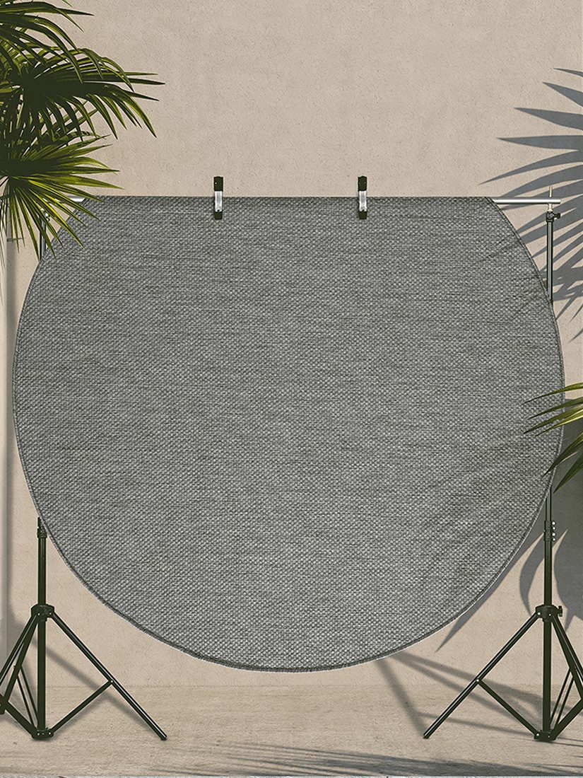 The carpet Vloerkleed Mistra round moderne robuuste binnen- en buitenkleed