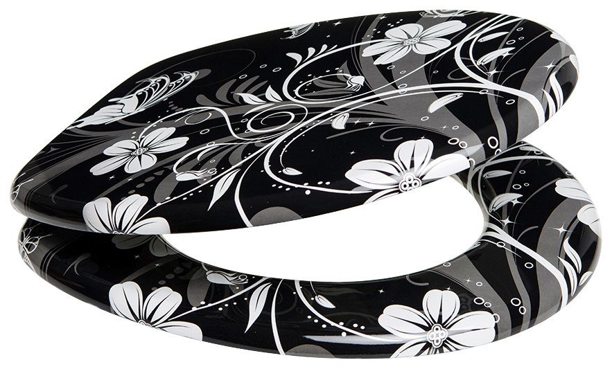 Sanilo Toiletzitting White flower met soft-closemechanisme
