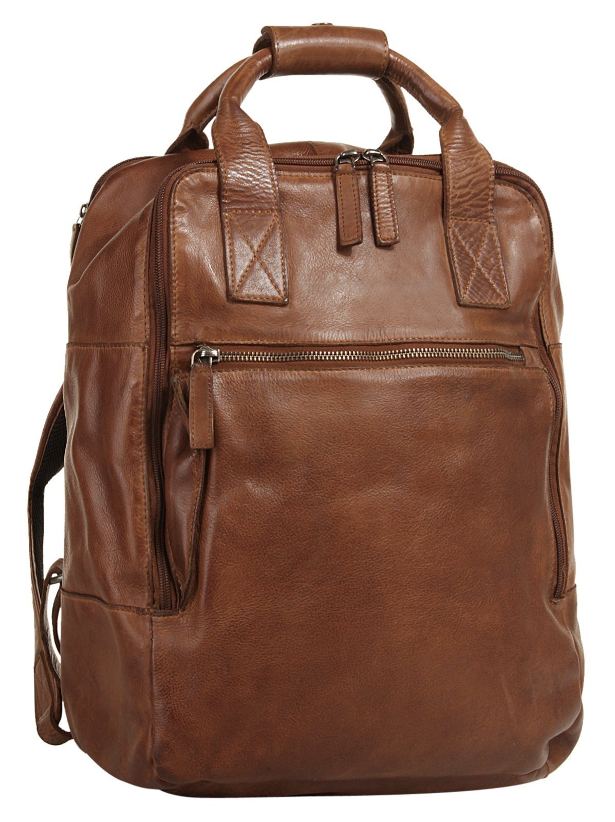 X-Zone Laptoprugzak echt leder