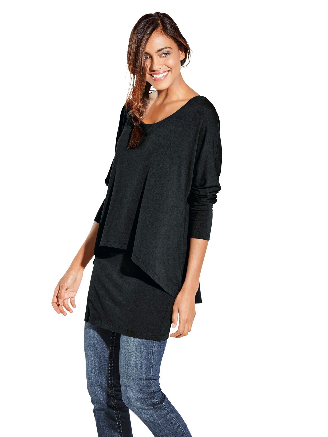 heine Shirt met ronde hals (1-delig)