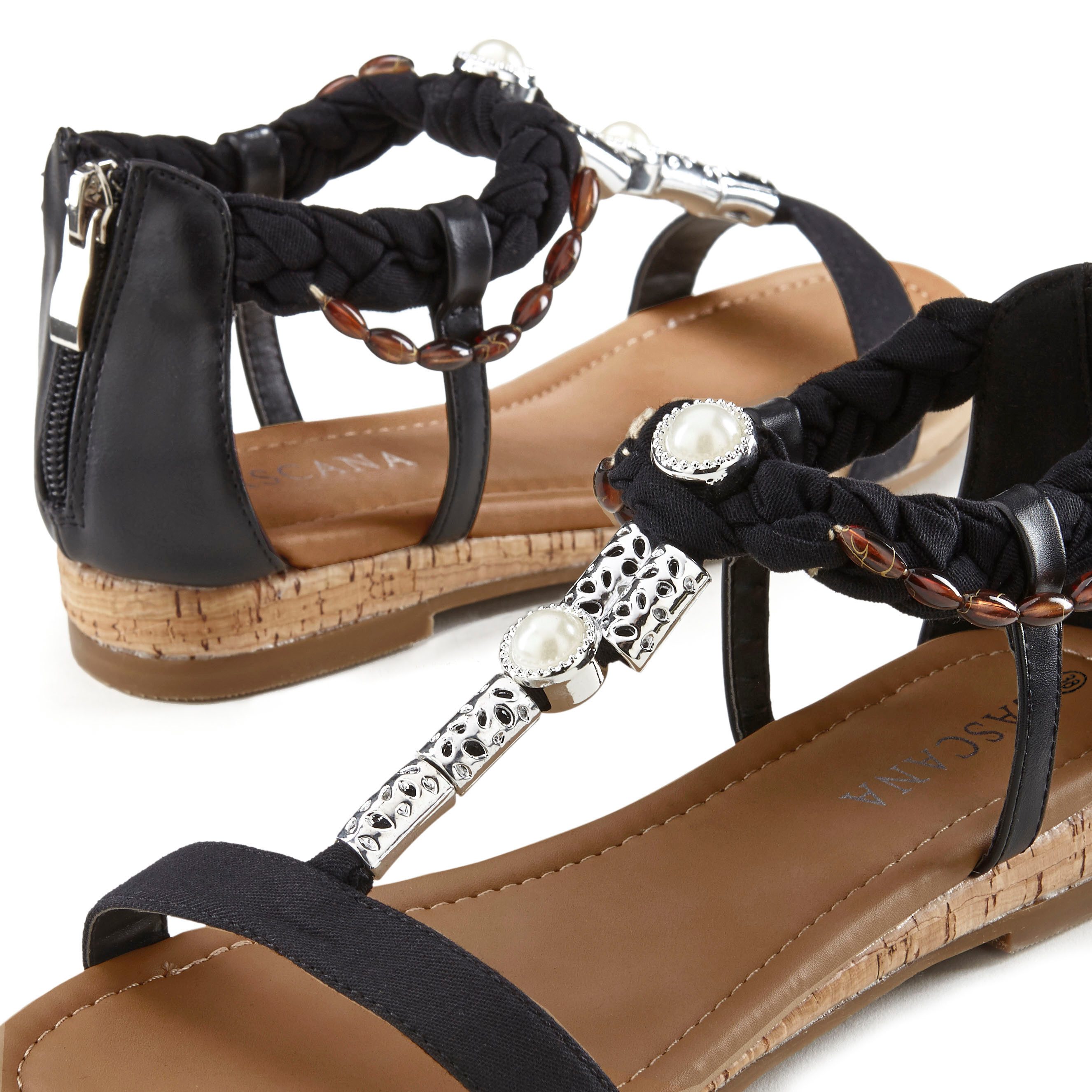 Lascana Sandalen Zomerschoen Sandalette, zomerschoen met sieraandeel VEGAN