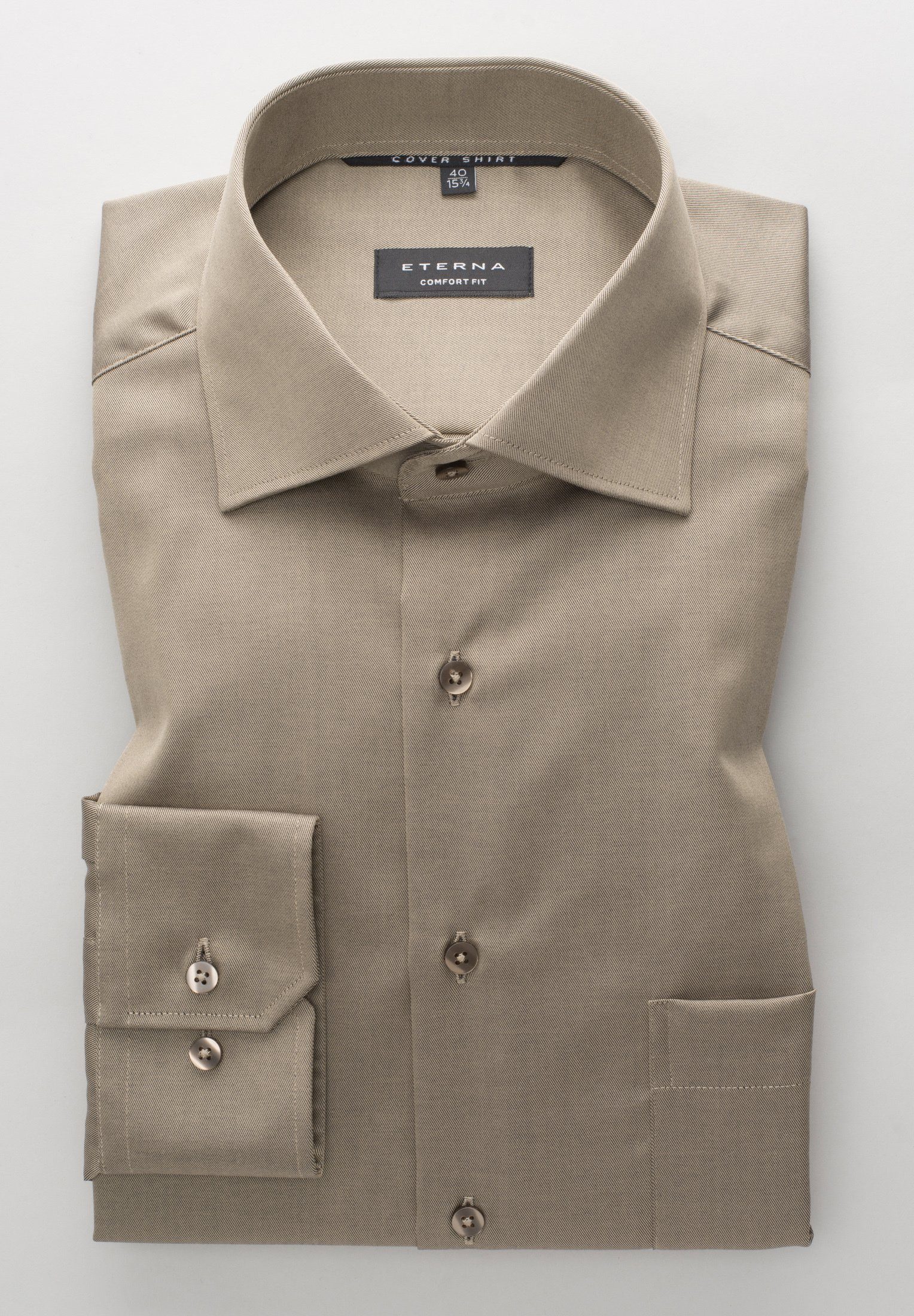 Eterna Overhemd met lange mouwen Comfort fit NON IRON (strijkvrij)