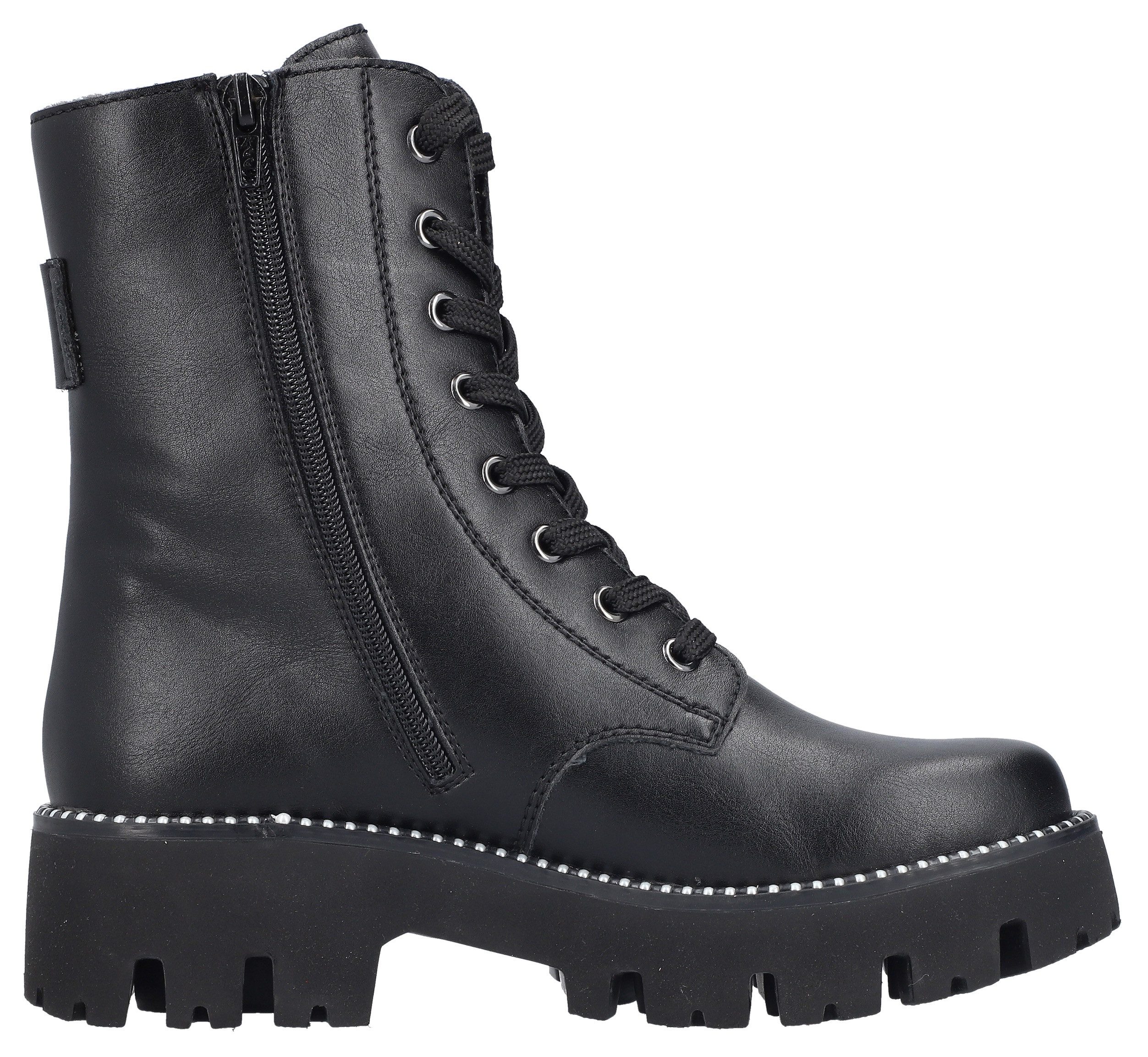 Rieker Veterlaarsjes , veterschoenen, plateau, met extra binnenrits