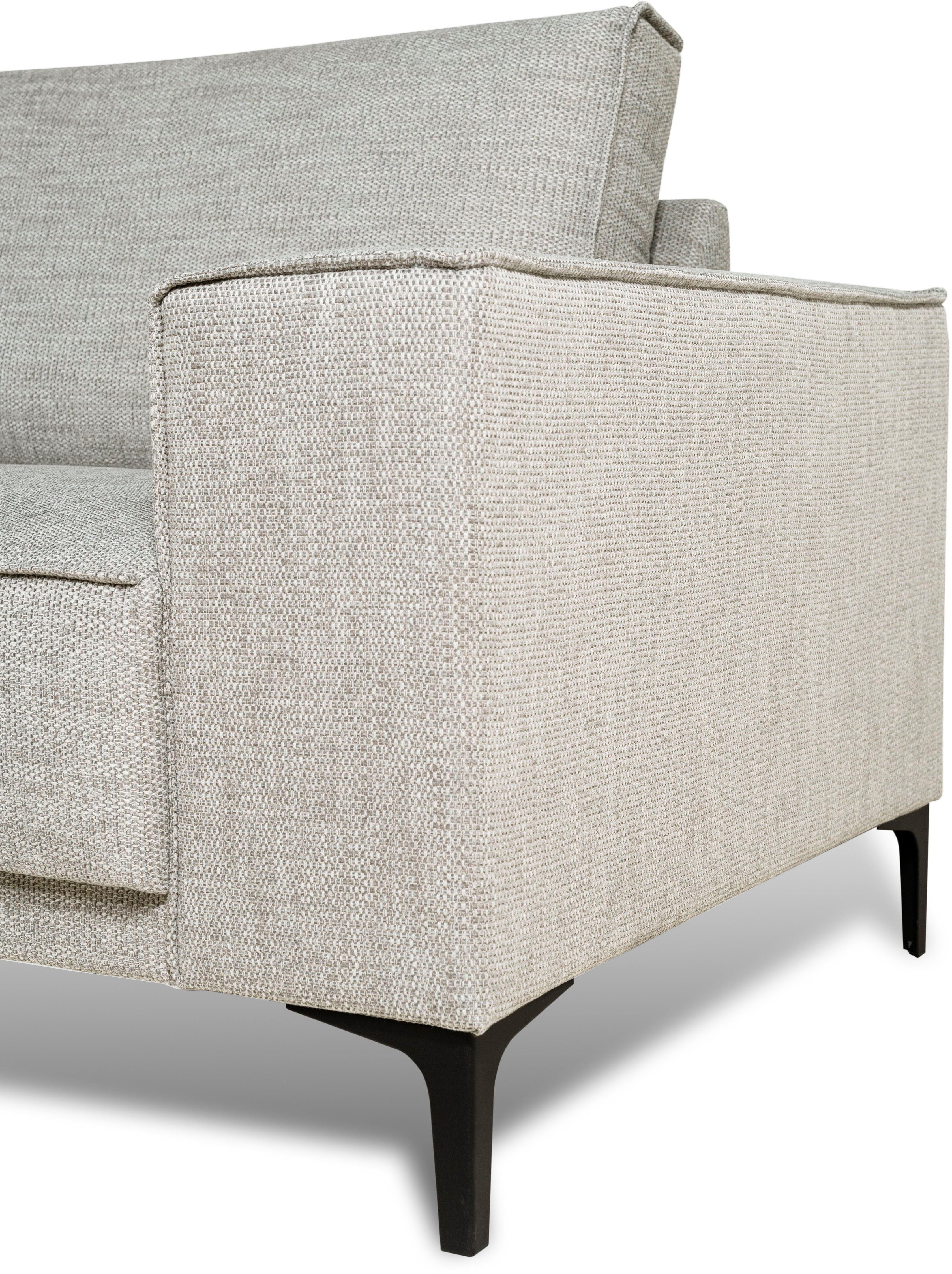 Places of Style Hoekbank Oland, structuur, platweefsel, luxe microvezel, bouclé