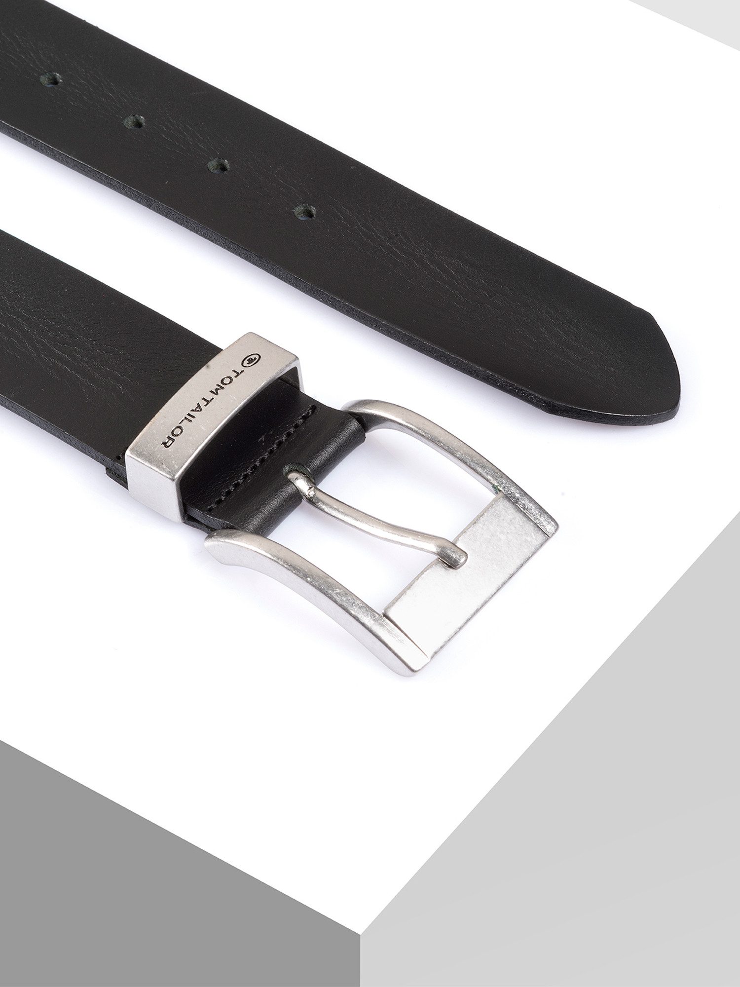 Tom Tailor Leren riem TTTOM 4 cm brede herenriem, casual en jeanslook